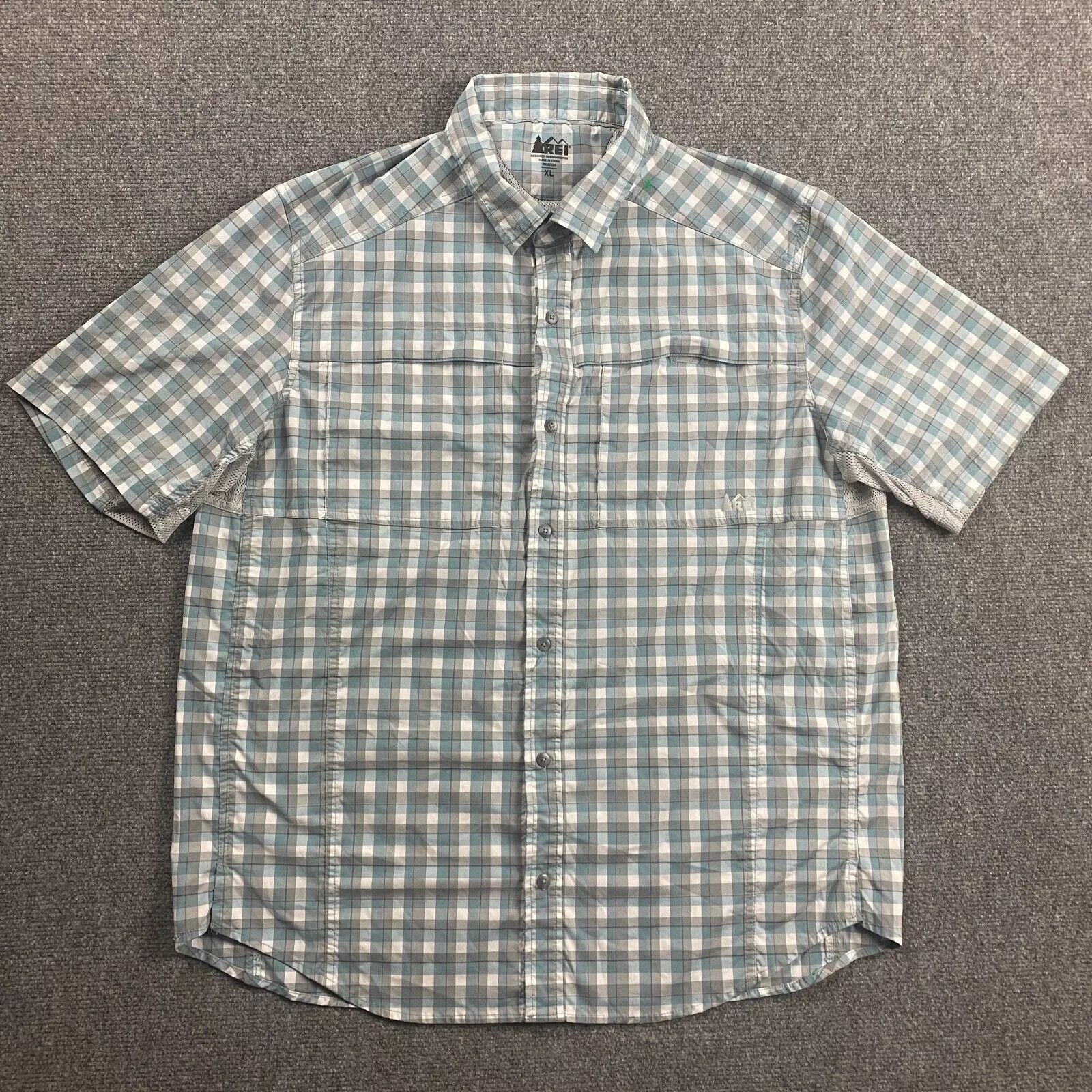 Rei REI Shirt Men's Gingham Vented Button Up Hiking XL Size US XL / EU 56 / 4 - 1 Thumbnail