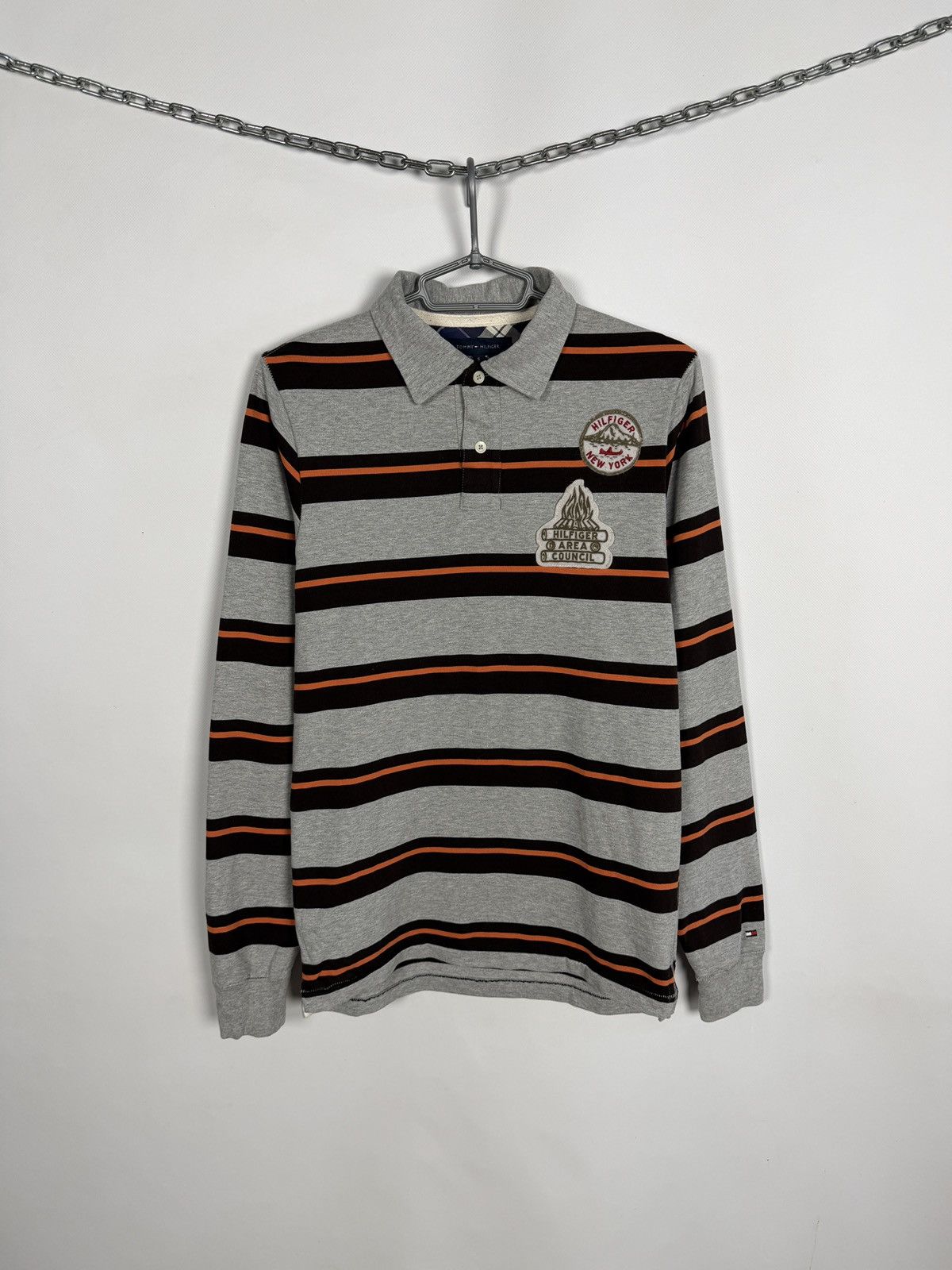 Tommy Hilfiger Tommy Hilfiger Long Sleeve Striped Polo Shirt Area Council Size US S / EU 44-46 / 1 - 1 Thumbnail