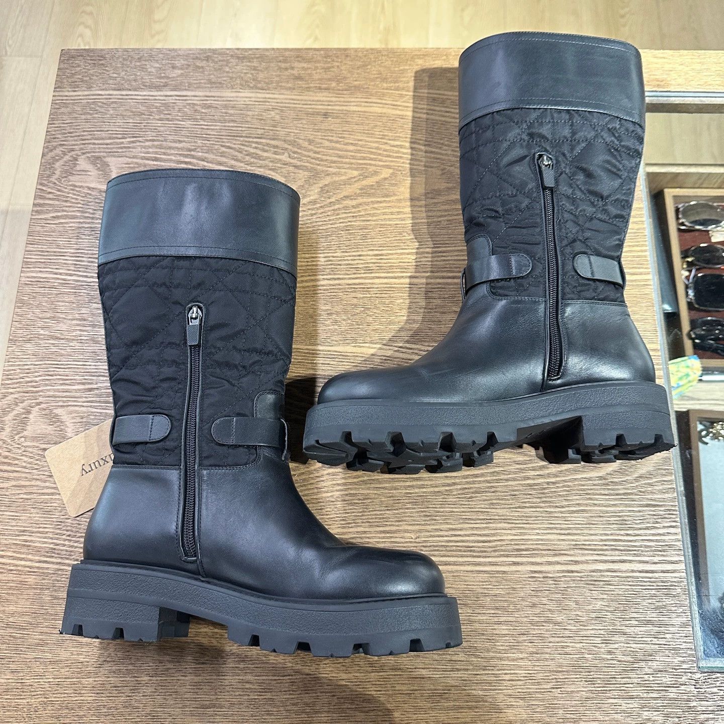 Christian Dior Monsieur Dior feb489 D-town Cannage Logo Knee-high Boots EU37 Size US 6.5 / IT 36.5 - 4 Thumbnail