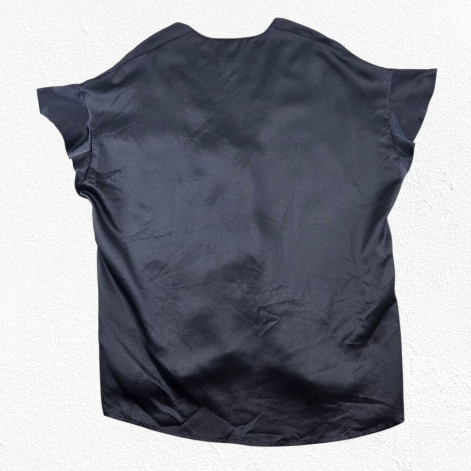 Victoria's Secret Victoria’s Secret Black Satin Open Front Ruffle Bed Top OS Size ONE SIZE - 9 Thumbnail