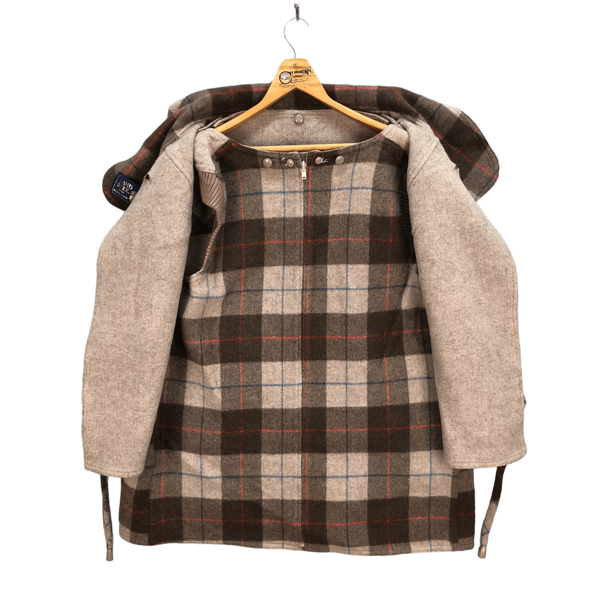 Vintage MARIO LAMB TARTAN REVERSIBLE WOOL SHAWL JACKET #6008-218 Size L / US 10 / IT 46 - 5 Thumbnail