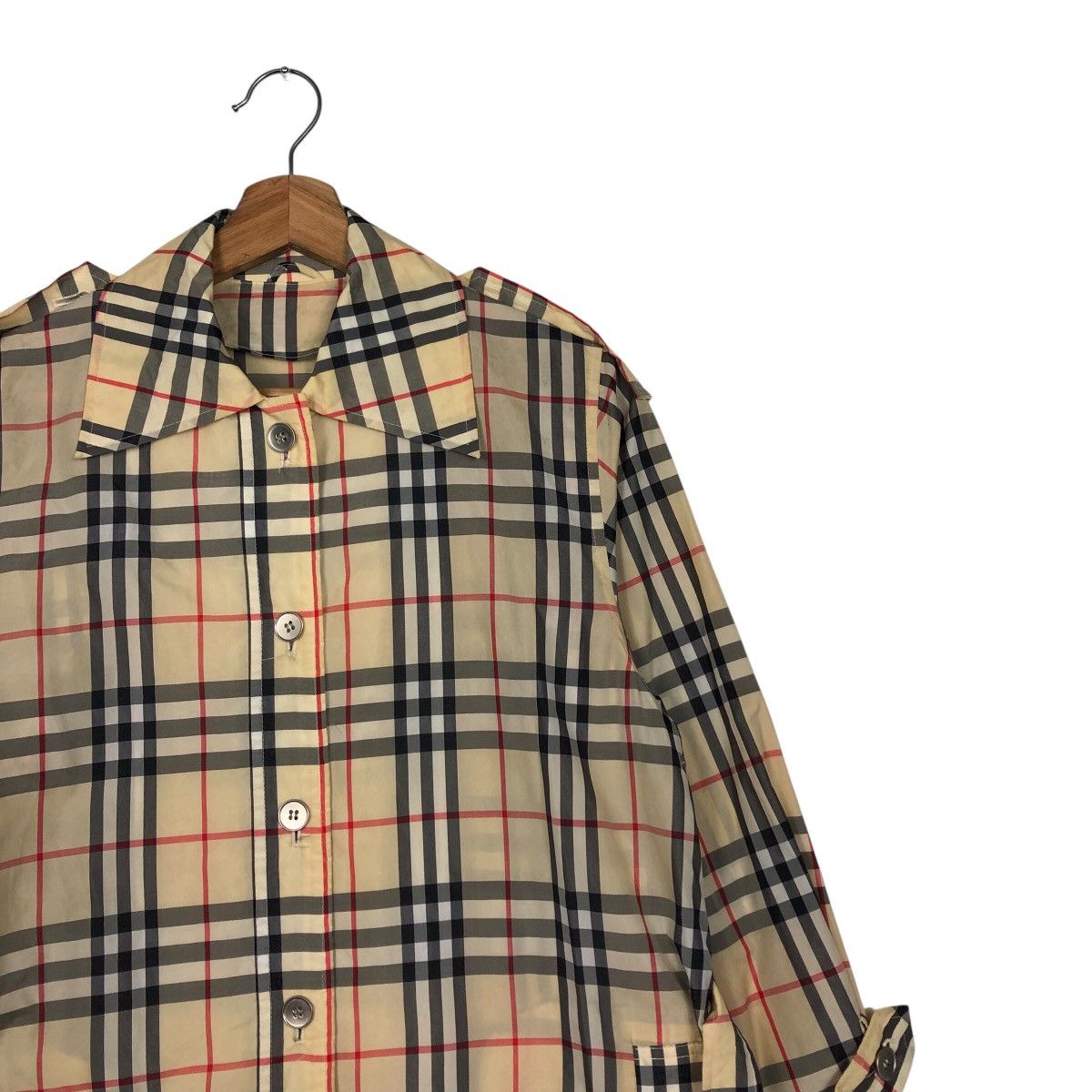 Japanese Brand 📌Vintage Long Jacket Tartan Design Nova Check Double Breast Size US M / EU 48-50 / 2 - 6 Thumbnail