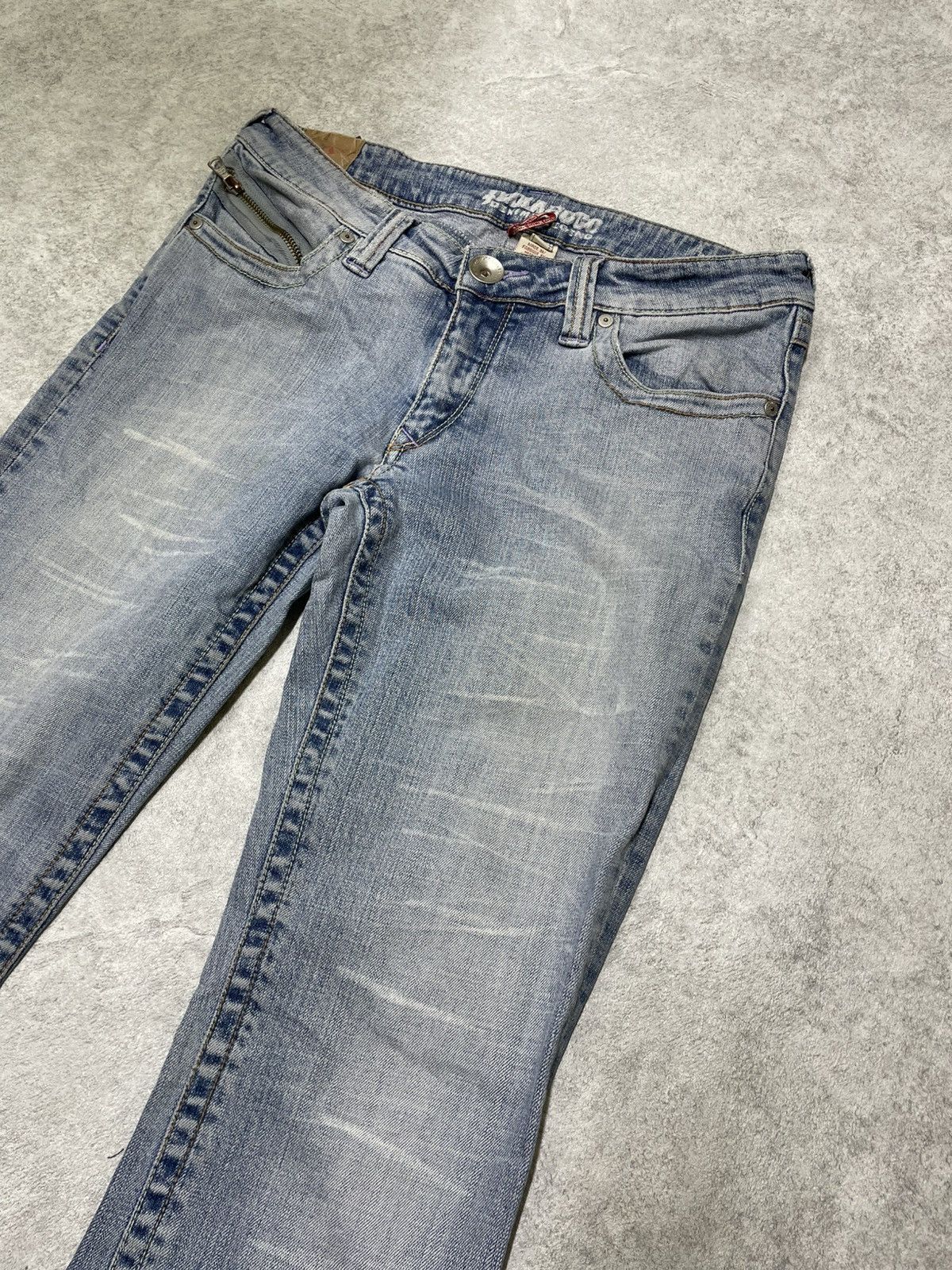 If Six Was Nine × Le Grande Bleu (L.G.B.) Distressed Ifsixwasnine Style Flare Denim Rockstar Grail LGB Size US 29 - 4 Thumbnail