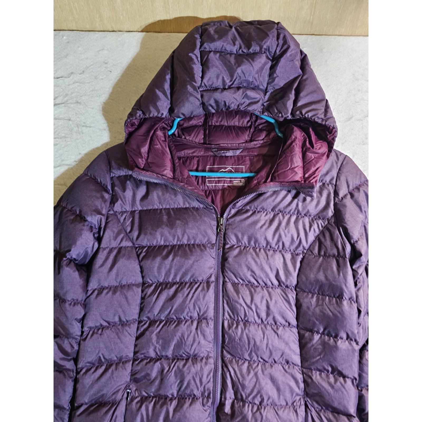Eddie Bauer Eddie Bauer Signature Goose Down Quilted Puffer Jacket Hooded Women's Size S Purple - Packable, Long, Zip, Softshell, Casual Outdoor Size S / US 4 / IT 40 - 2 Thumbnail