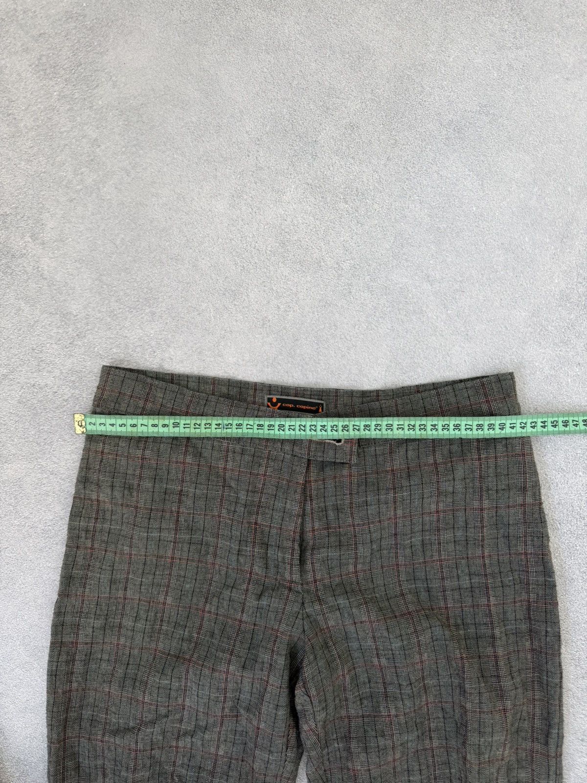 Cop Copine Cop.Copine France Plaid Checked Cropped Pants Avant-Garde Size 28" / US 6 / IT 42 - 7 Thumbnail