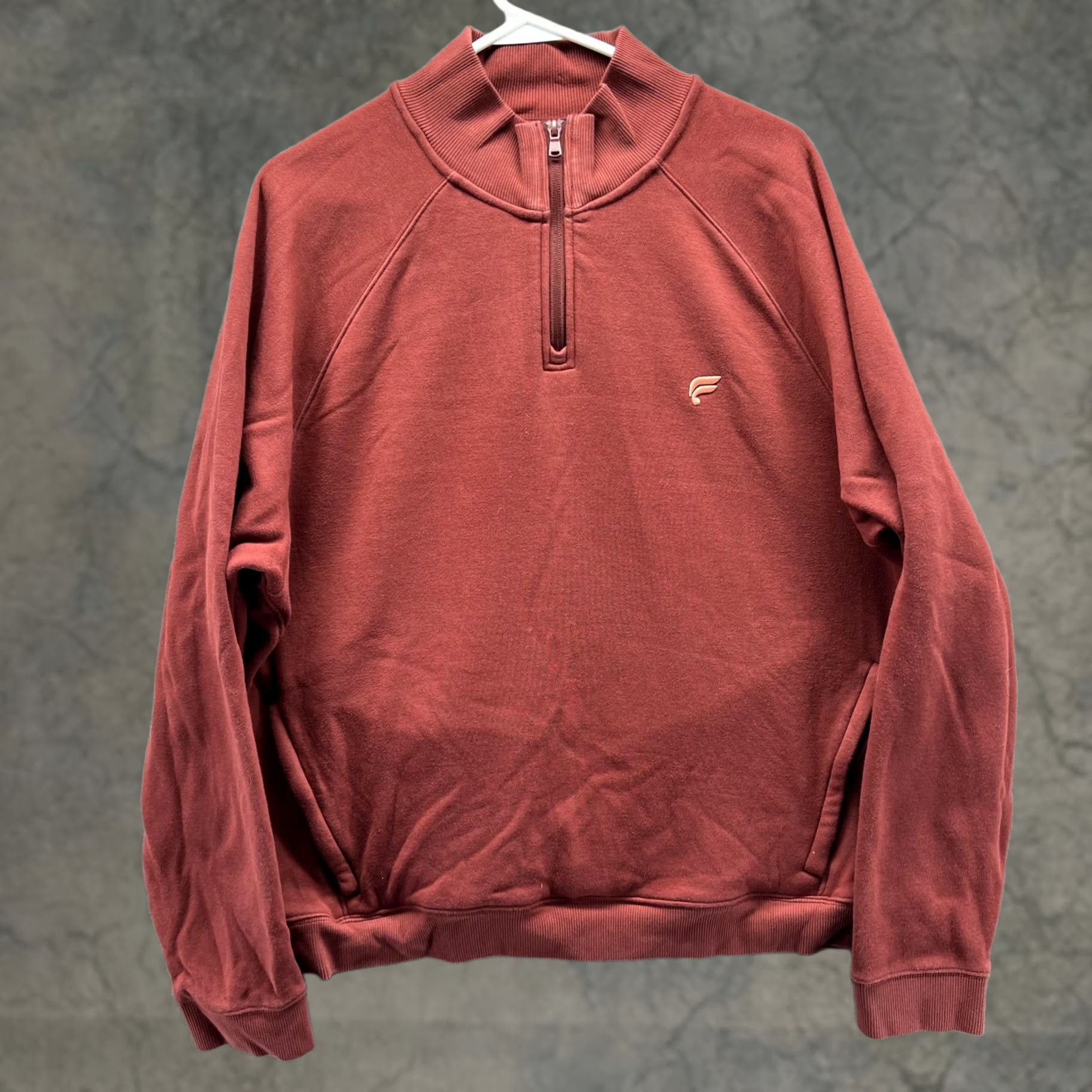 Fabletics Fabletics Sweatshirt Mens XL Red 1/4 Zip Mock Neck Fleece Pullover Stretch Size US XL / EU 56 / 4 - 1 Thumbnail