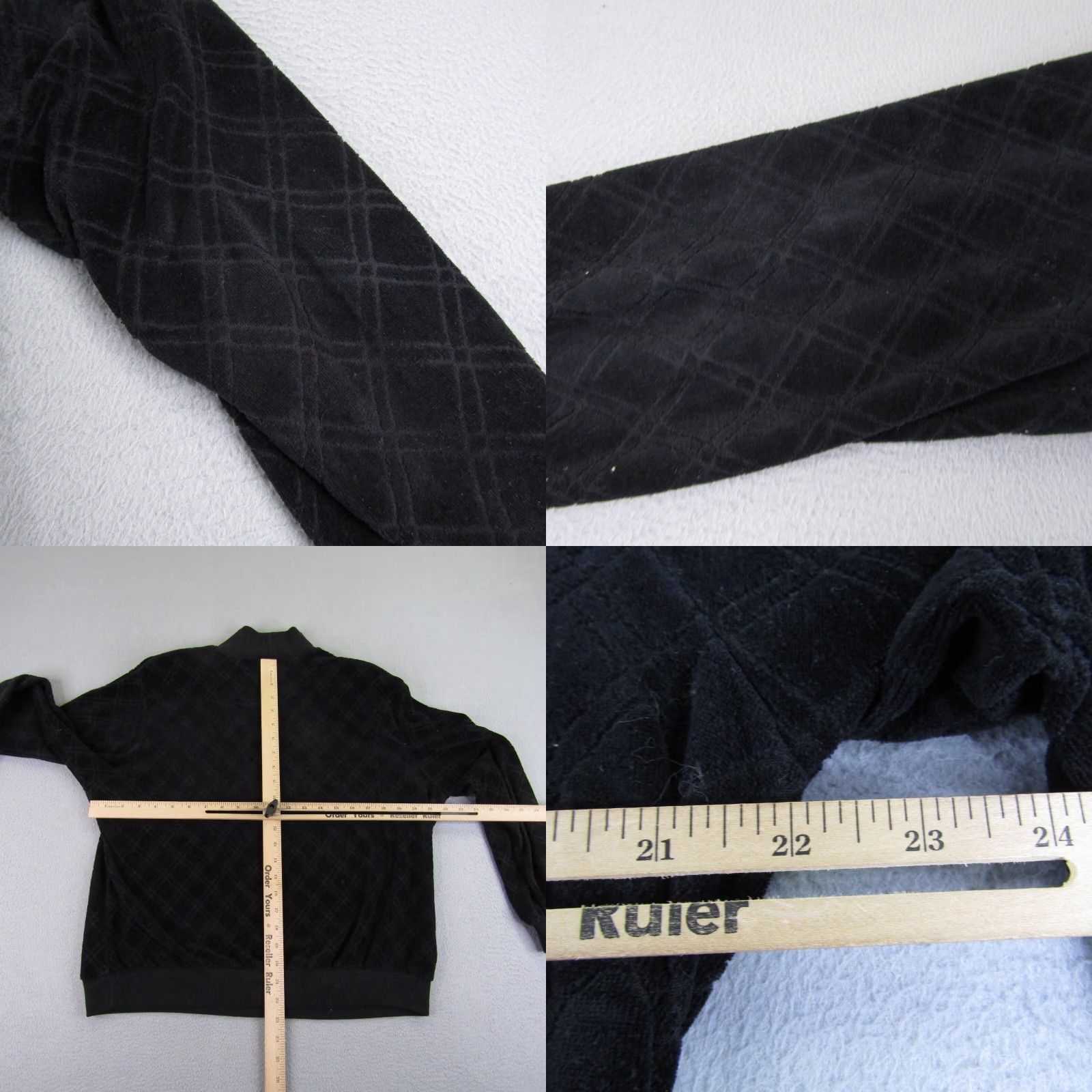 Vintage VINTAGE Alfred Dunner Sweater Petite Large Black Argyle Pullover Long Sleeve Shoulder Pads Womens Size L / US 10 / IT 46 - 8 Thumbnail
