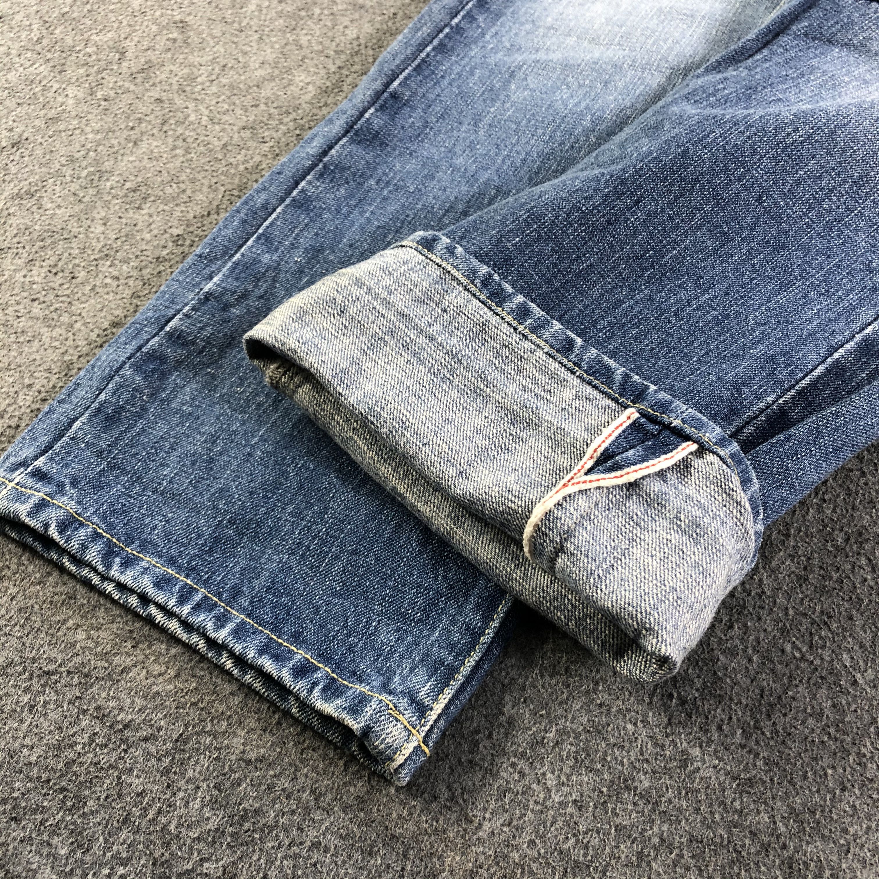 Japanese Brand Olive Des Olive Selvedge Jeans Medium Wash Denim -J2838 Size US 33 - 5 Thumbnail