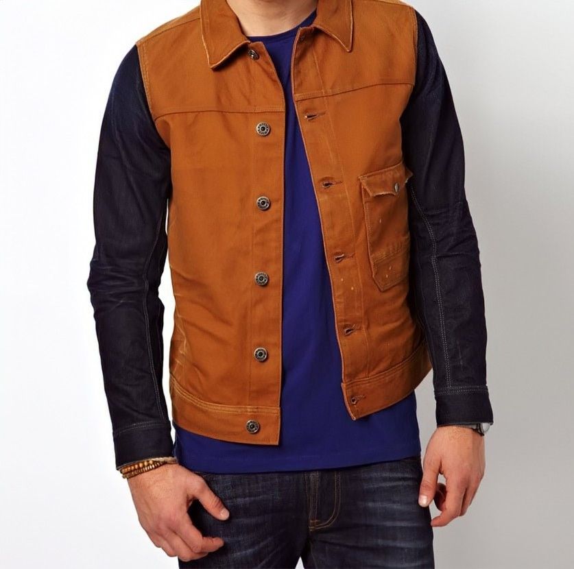 G-Star G-STAR Hunter Mix Slim Jkt Workwear Canvas Denim Jacket Size US L / EU 52-54 / 3 - 7 Thumbnail