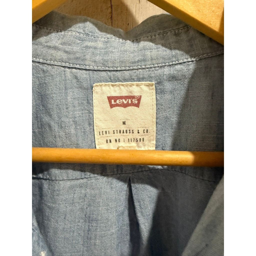 Levi's Levi's Men's Medium Blue Ombre Short Sleeve Button-Up Shirt Size US M / EU 48-50 / 2 - 3 Thumbnail