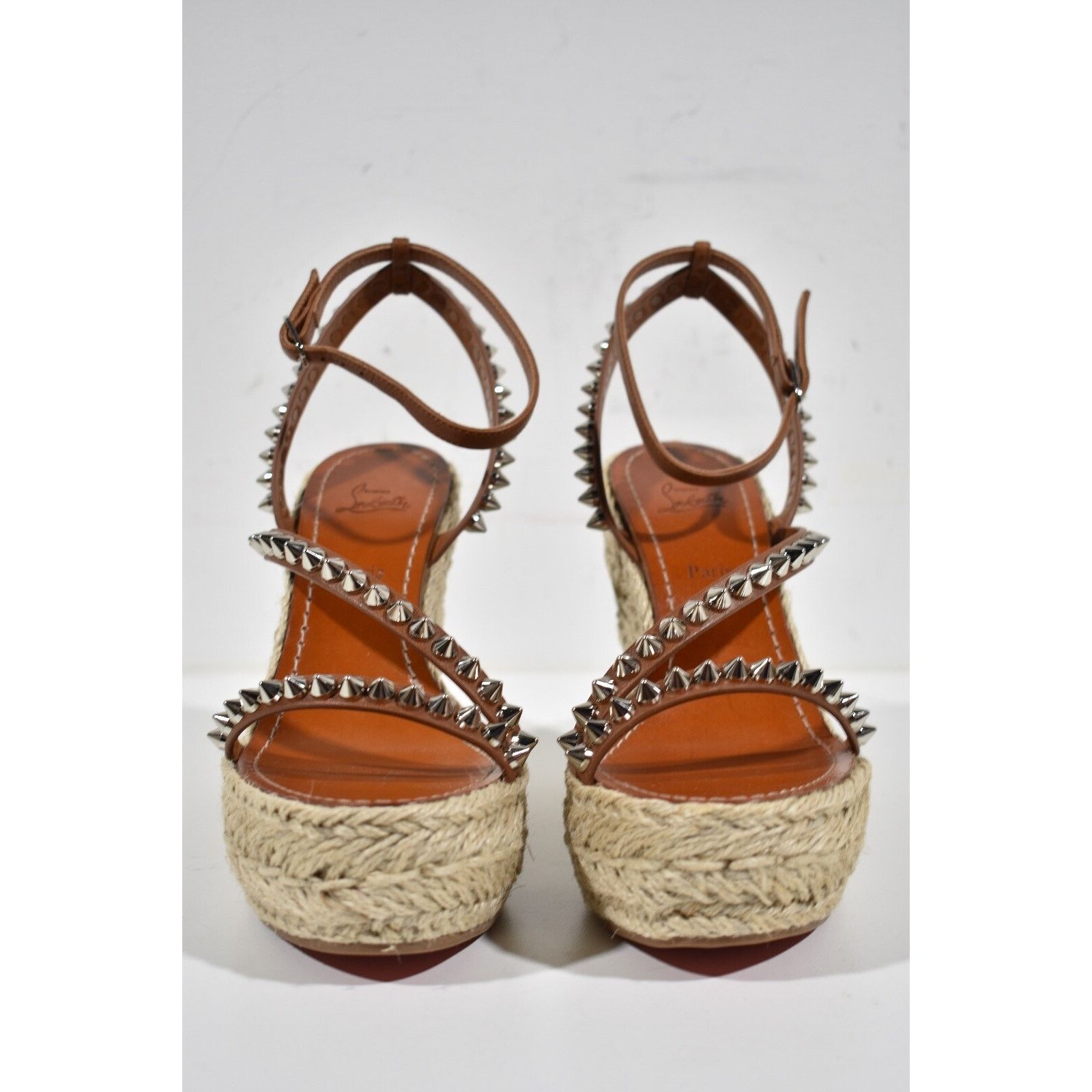 Christian Louboutin Mafaldina Zeppa 120 Brown Platform Wedge Sandal Heel Pump 40 Size US 10 / IT 40 - 6 Thumbnail