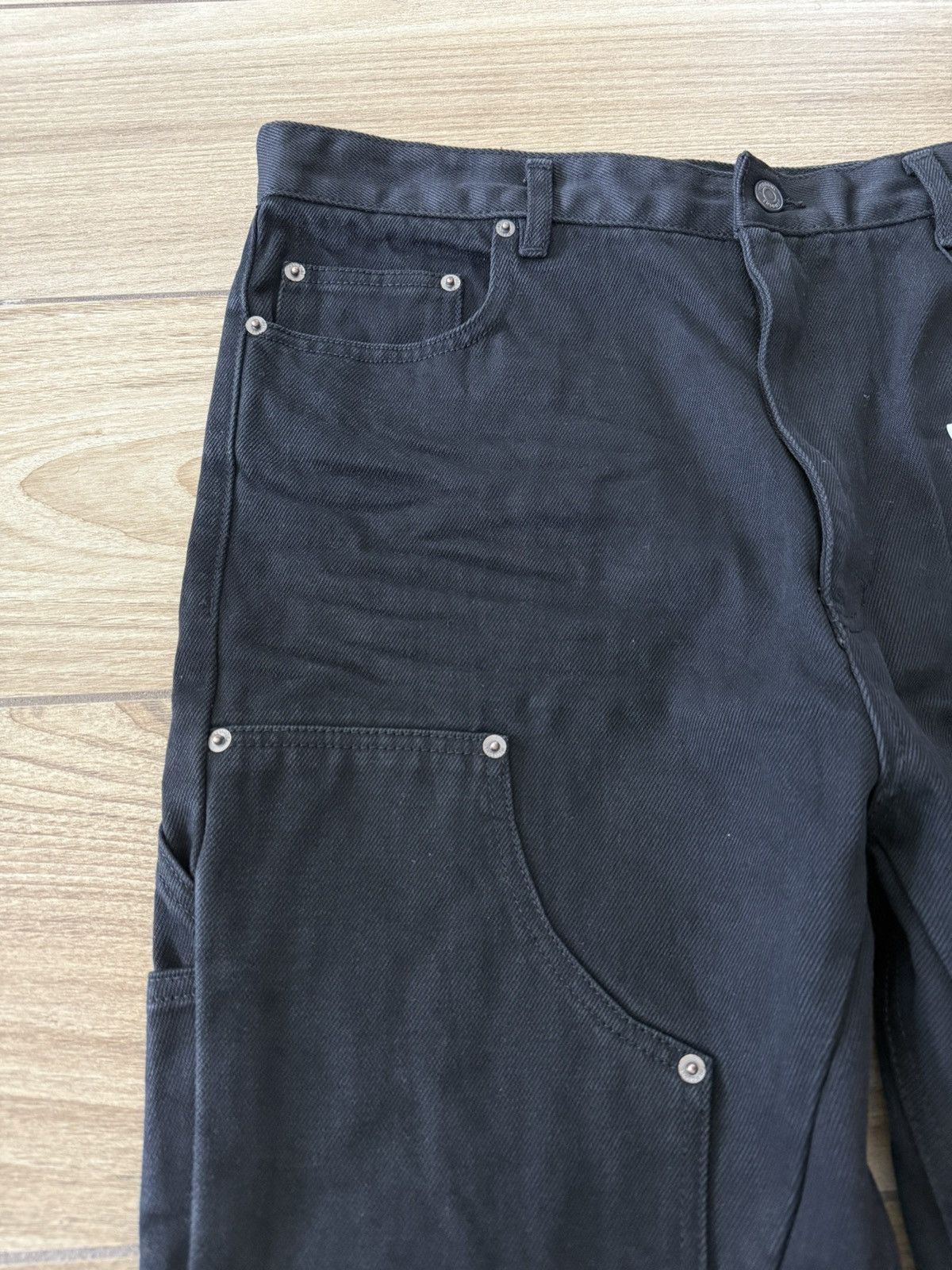 WE11DONE We11done wrinkled low-rise work denim pants Size US 33 - 3 Thumbnail
