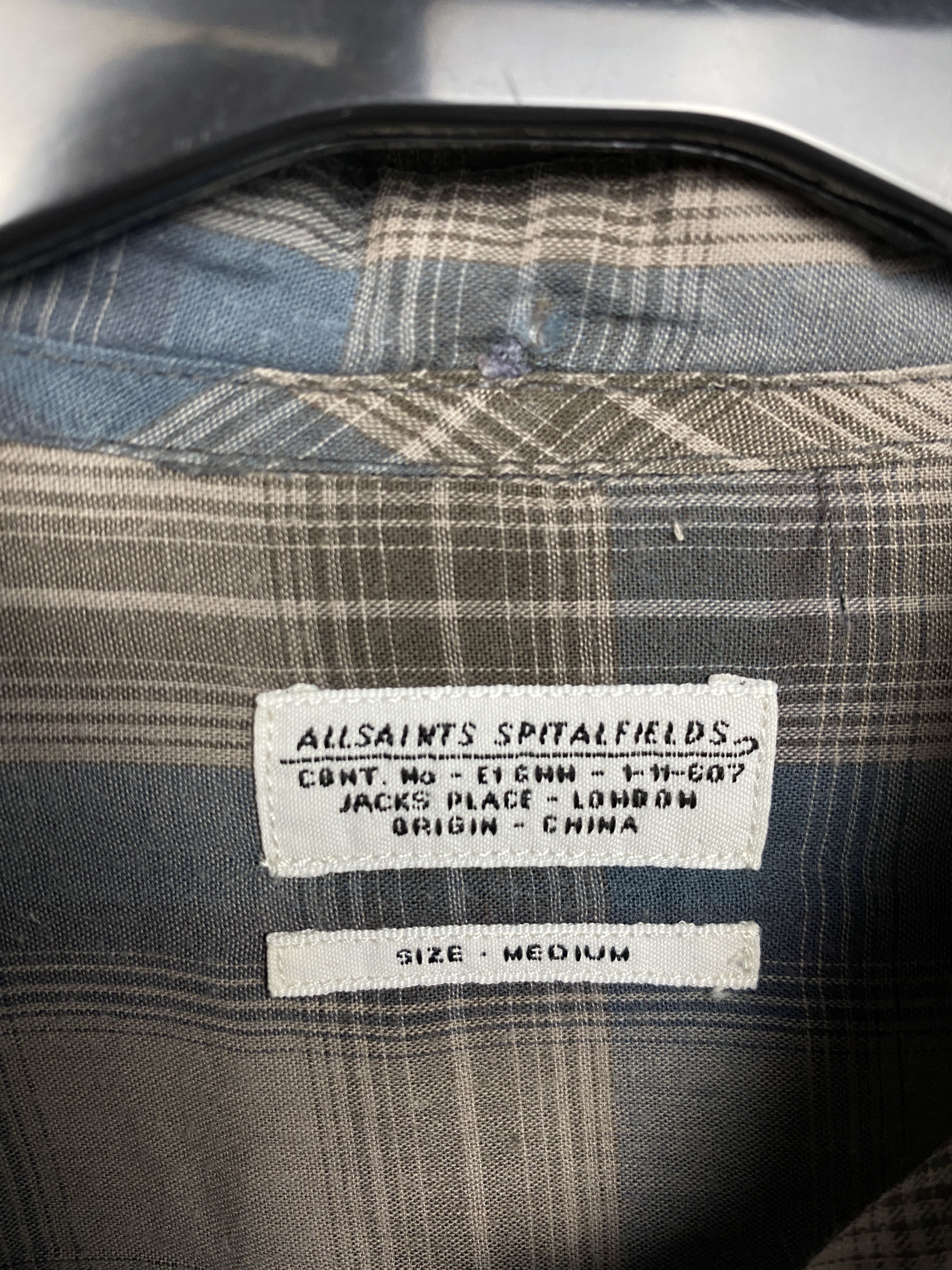 Allsaints Allsaints Vintage Mens Moreland Long Sleeve Plaid Shirt Size US M / EU 48-50 / 2 - 3 Thumbnail