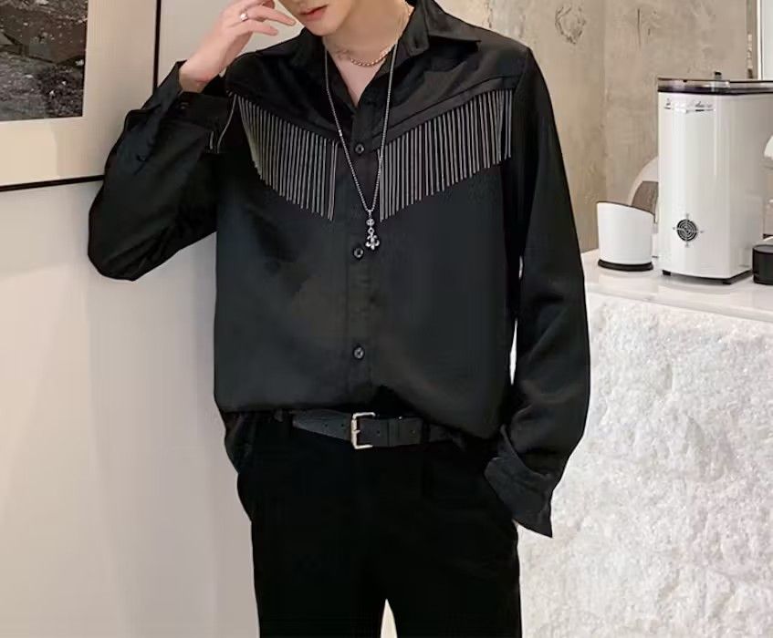 Japanese Brand Western Style Fringe Long Sleeve Shirt Size US L / EU 52-54 / 3 - 1 Thumbnail