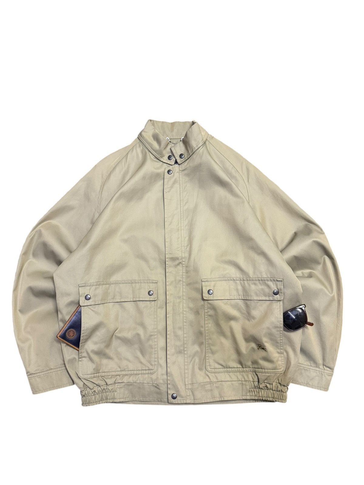 Burberry Vintage 90s Burberrys Prorsum Bomber Jacket Novacheck Size US L / EU 52-54 / 3 - 1 Thumbnail
