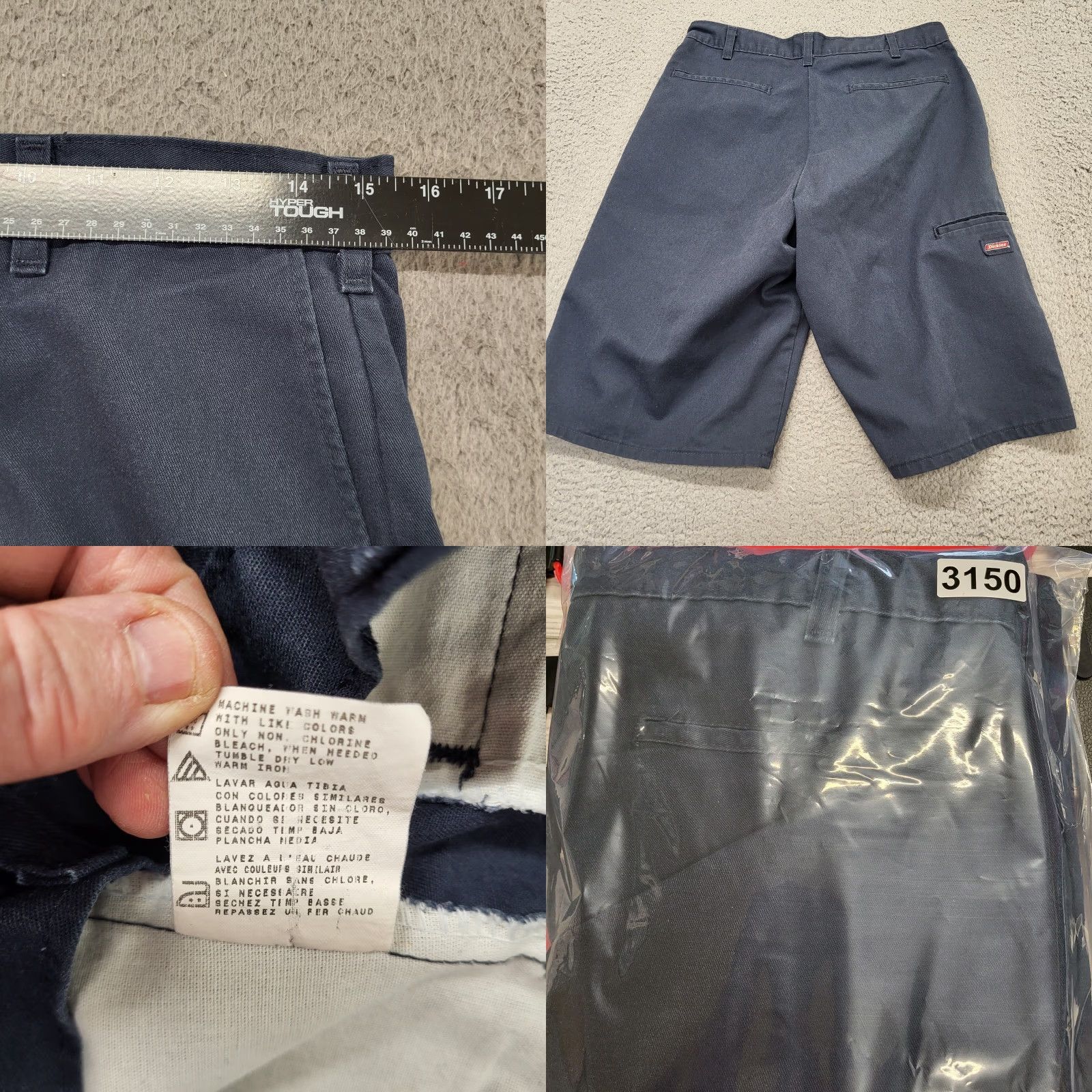 Dickies Dickies Shorts Mens 32 Navy Blue Walk Work Casual Zip Bottom Actual 30x13 European Size US 32 / EU 48 - 8 Thumbnail
