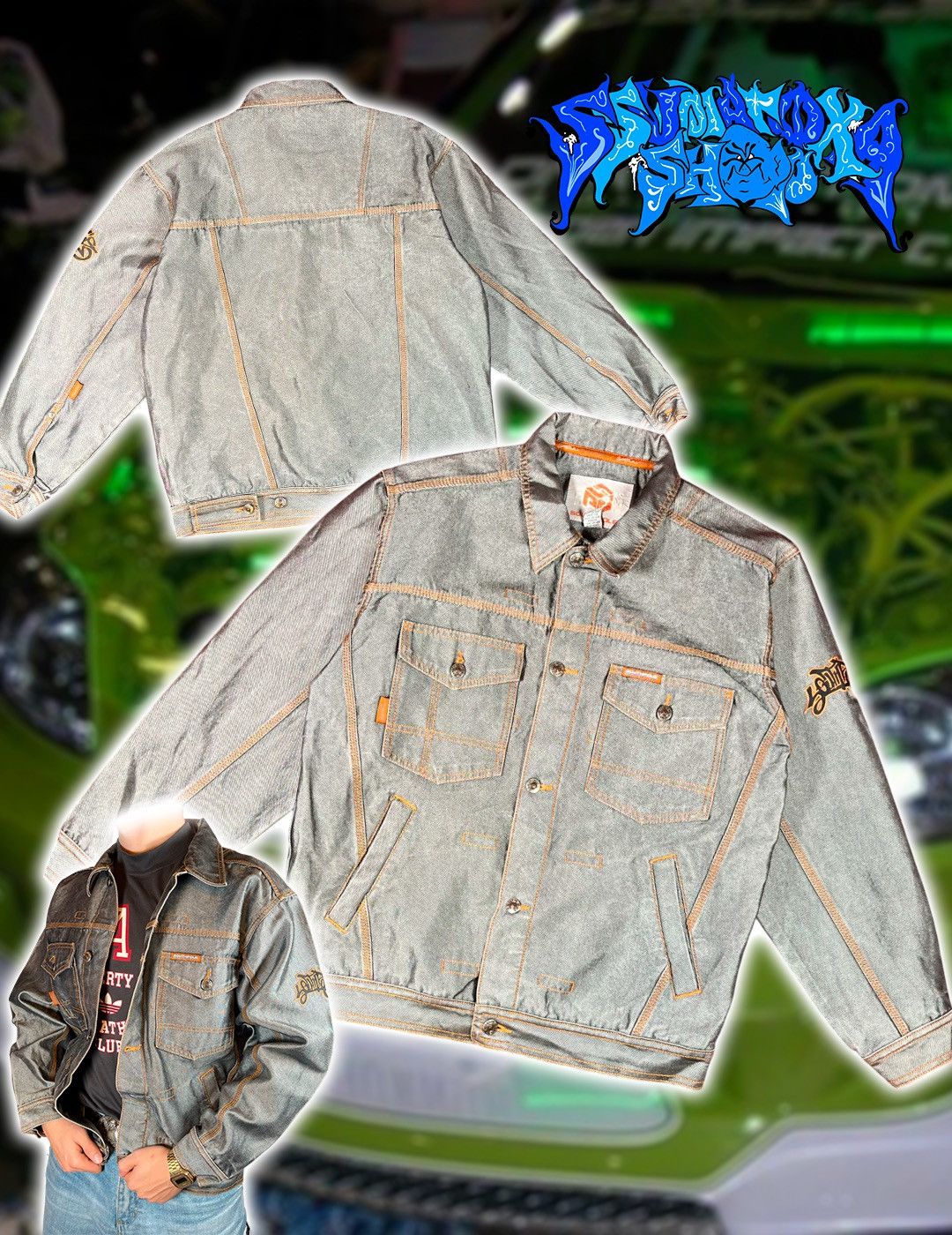Southpole Vintage 90s Y2K Reflective Chrome South Pole Denim Jacket Size US M / EU 48-50 / 2 - 1 Thumbnail