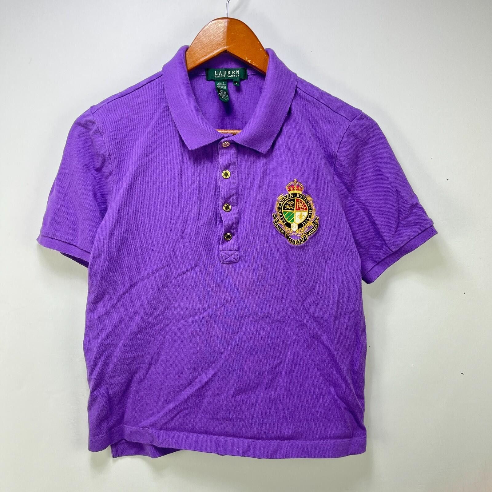 Lauren Ralph Lauren Vintage Lauren Ralph Lauren Crest Shirt Women Large Polo Size L / US 10 / IT 46 - 1 Thumbnail