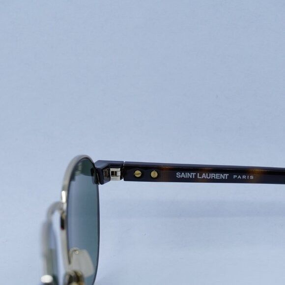 Saint Laurent Paris Saint Laurent SL707 002 Sunglasses Gold/Havana Round Frame Size ONE SIZE - 7 Thumbnail
