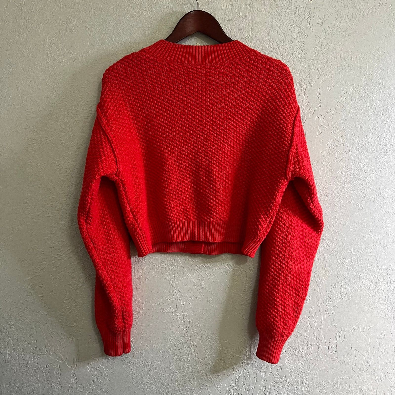 Free People Free People Textured Knit Cropped Cardigan Sweater Women's S Size S / US 4 / IT 40 - 4 Thumbnail