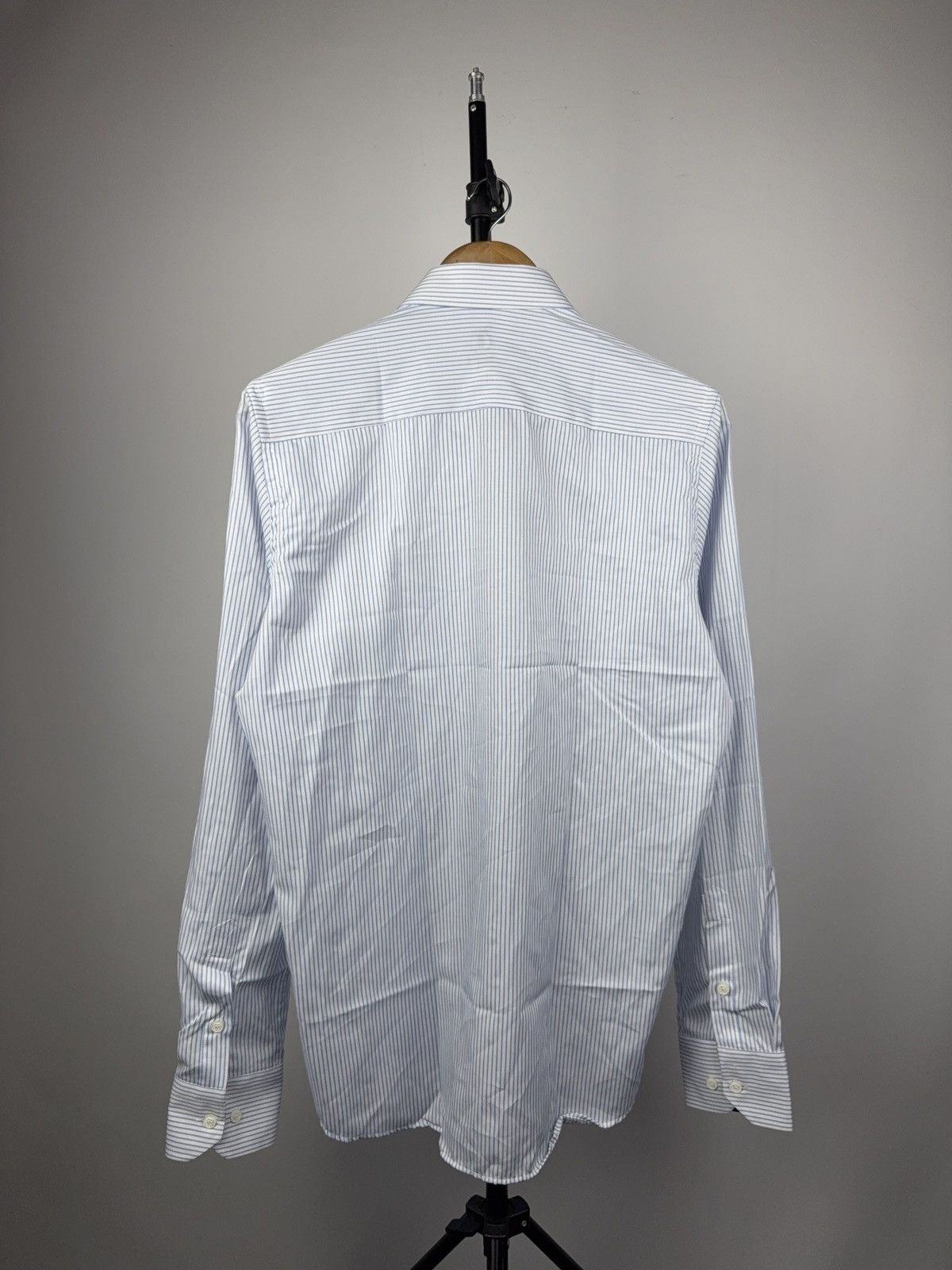 Bogner Luxury Bogner Striped Button Down Cotton Shirt Blue White Size US M / EU 48-50 / 2 - 9 Thumbnail