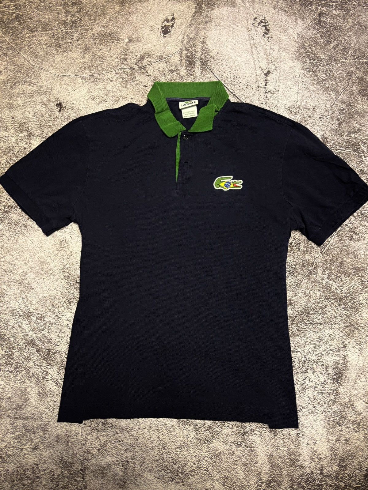 Lacoste Vintage Lacoste Brazil Flag Logo Polo T- 2 shirt Very rare Size US S / EU 44-46 / 1 - 1 Thumbnail