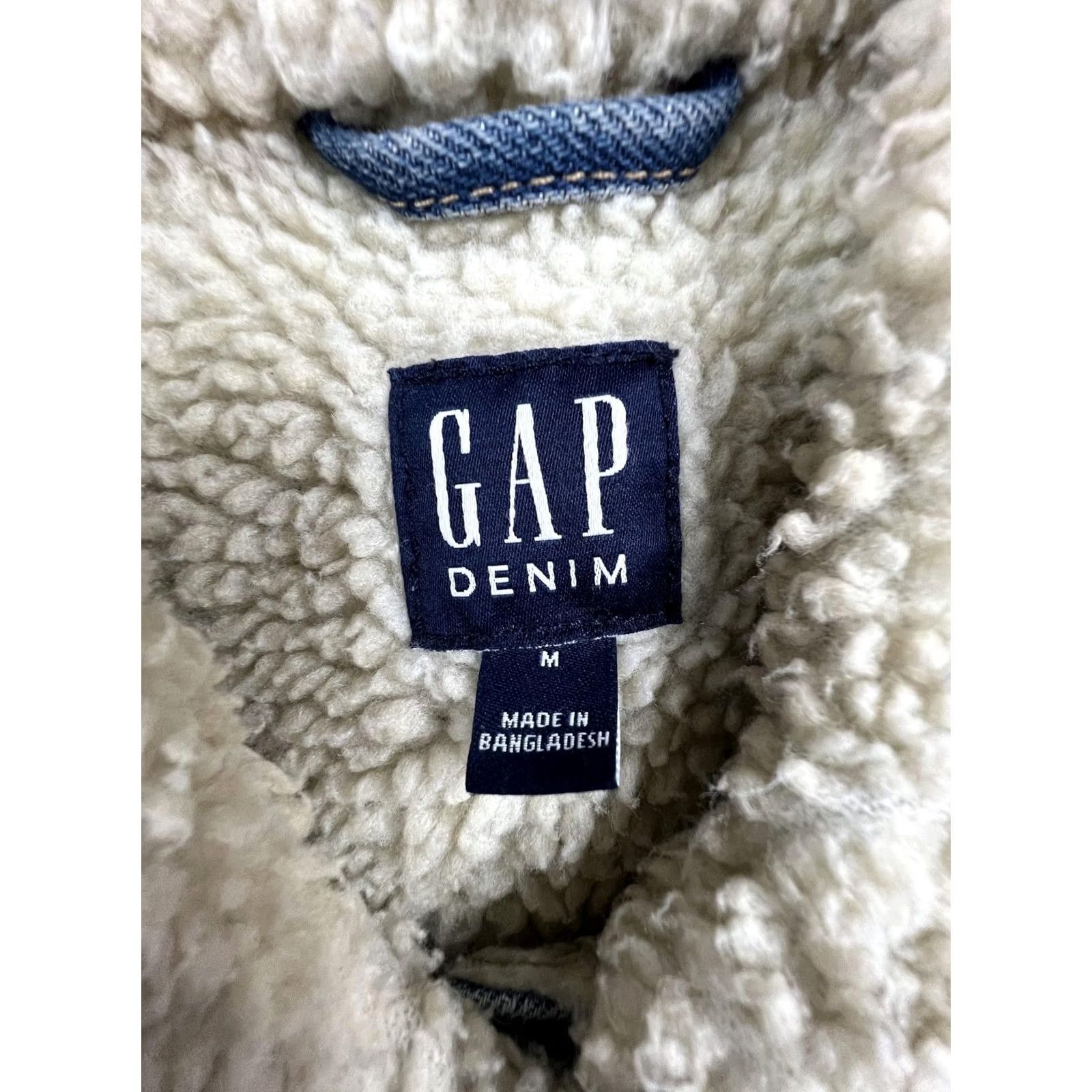 Gap Gap Jacket Mens Medium Blue Sherpa Lined Denim Trucker Winter Casual Size US M / EU 48-50 / 2 - 3 Thumbnail