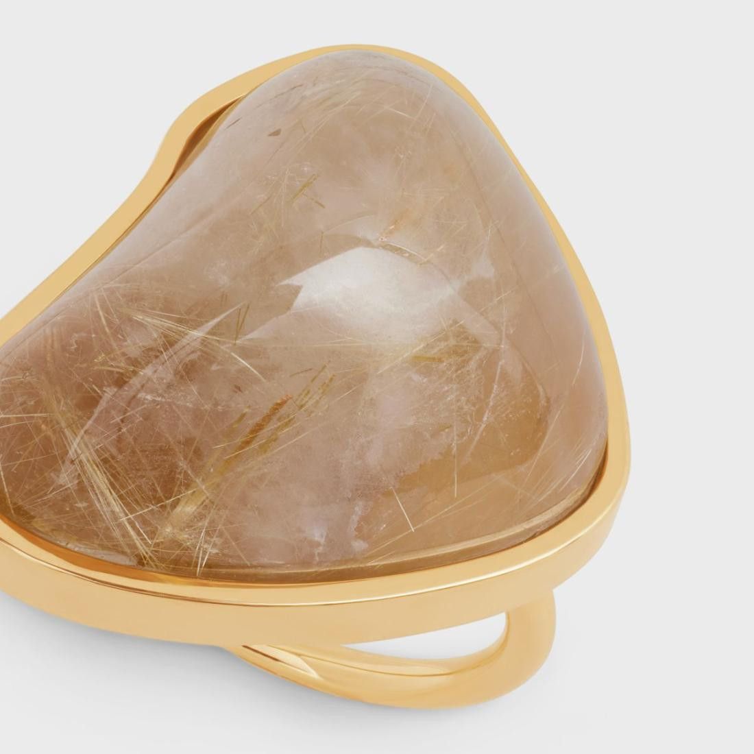 Celine o1bcso1str1024 Size: OS / Folk Quartz Rutile Ring in Gold Size ONE SIZE - 4 Thumbnail