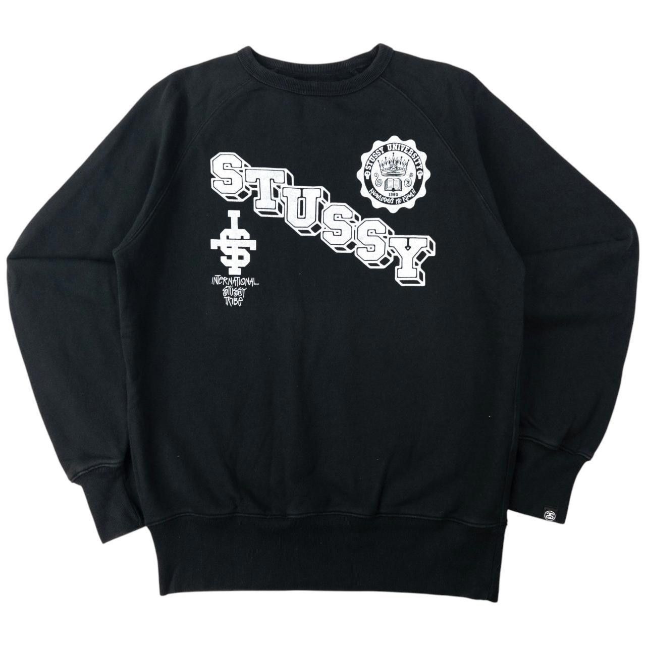 【90's】stussy crewneck sweat college logo 90s Vintage Stussy College Logo Sweatshirt made in USA size M