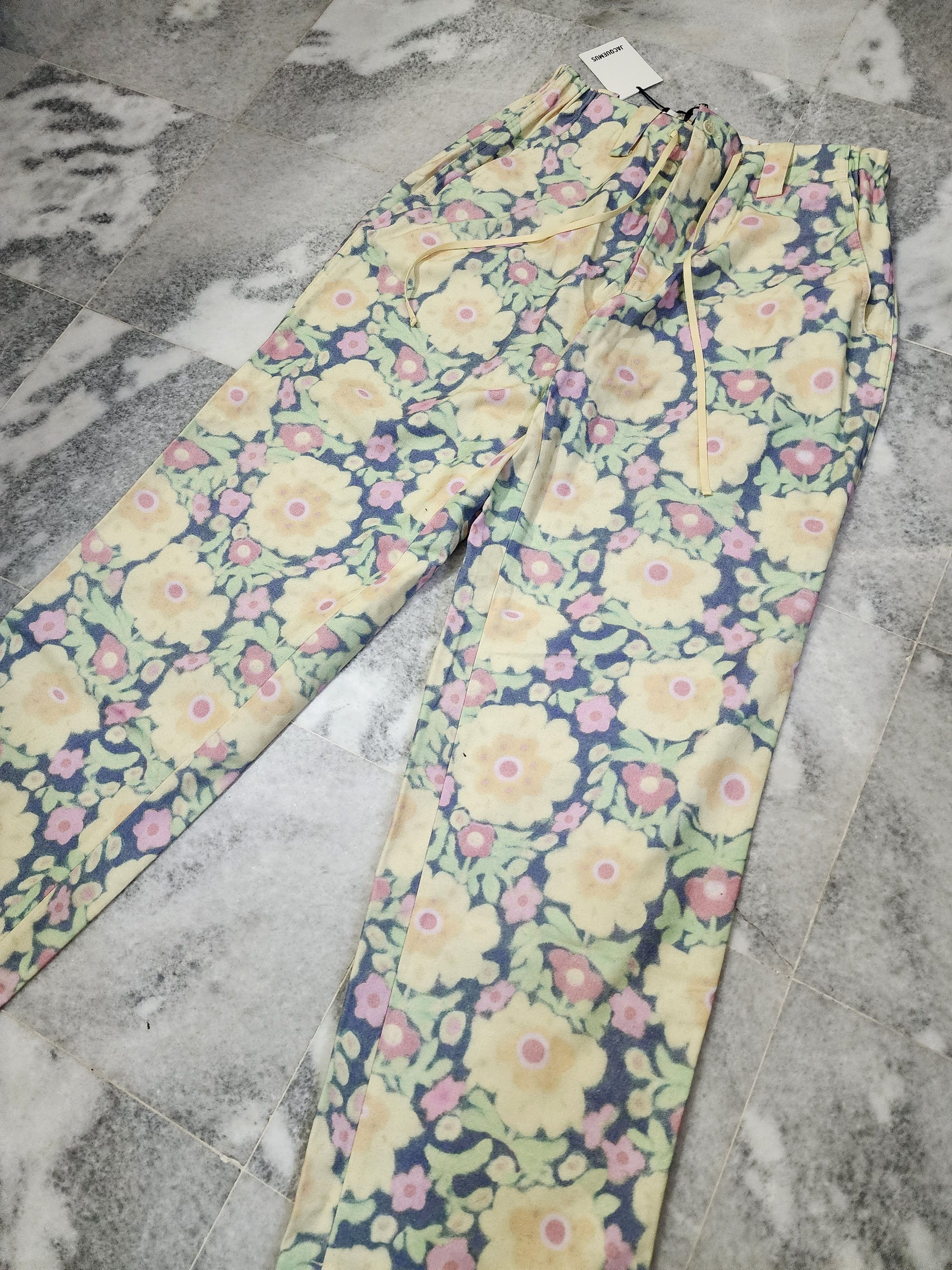 Jacquemus Le Papier 'Le Pantalon Taiolo' Floral Pants Size US 34 / EU 50 - 3 Thumbnail