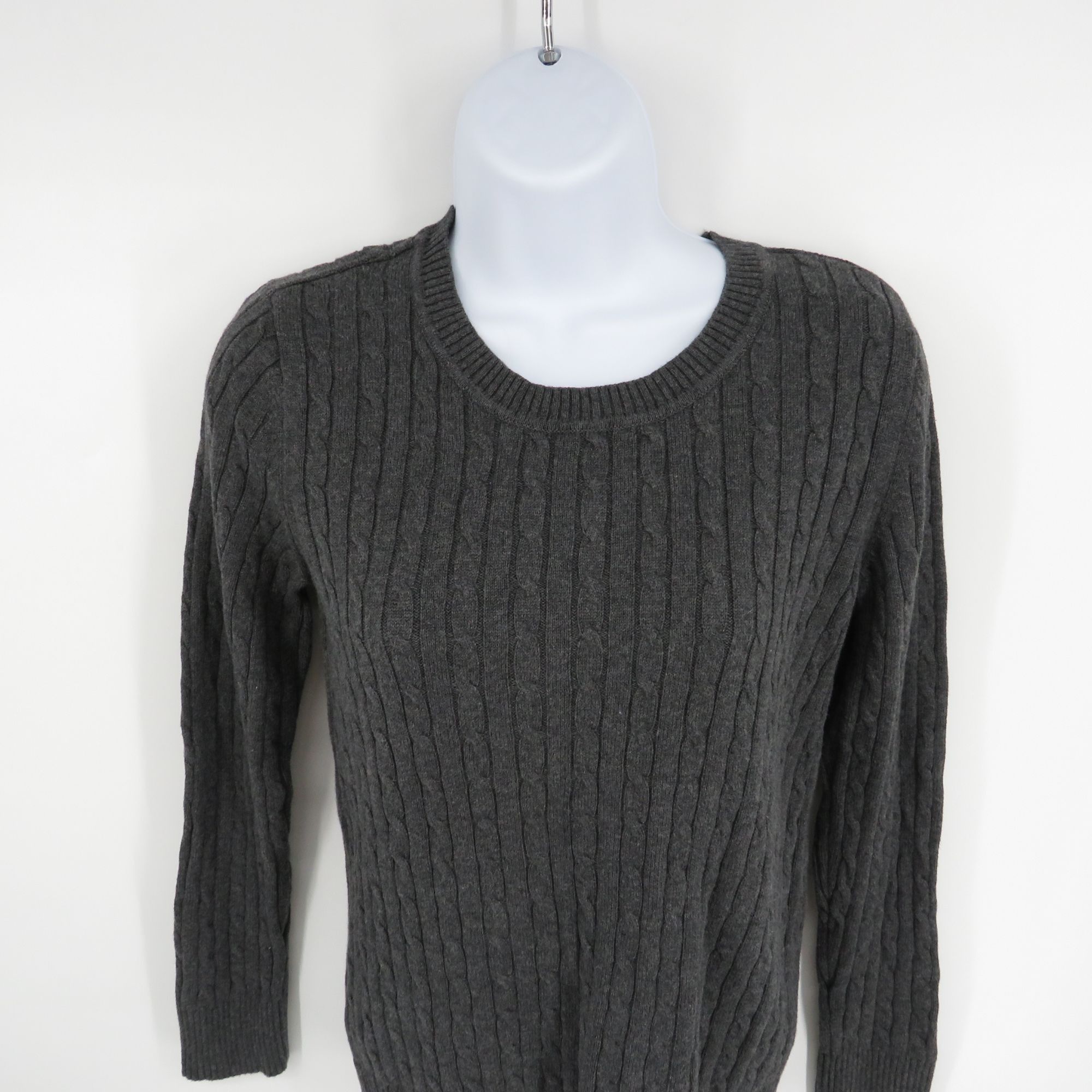 Other Karen Scott Womens Cable Crew Sweater Charcoal Heather X Sma Size XS / US 0-2 / IT 36-38 - 3 Thumbnail