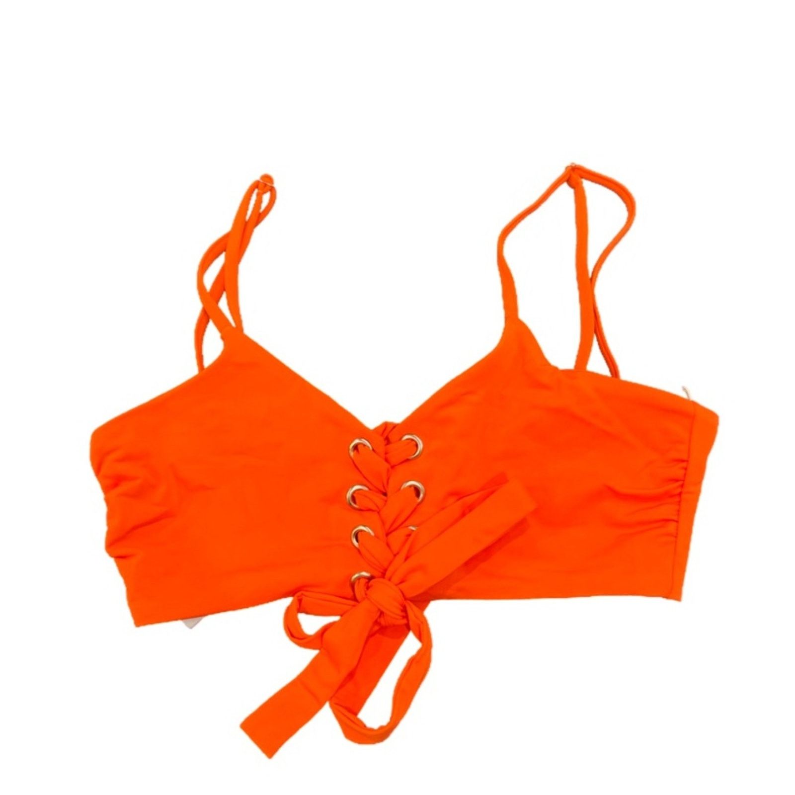 Mara Hoffman Mara Hoffman Scarlett Bikini Swim Top - Tangerine Orange Size ONE SIZE - 6 Thumbnail