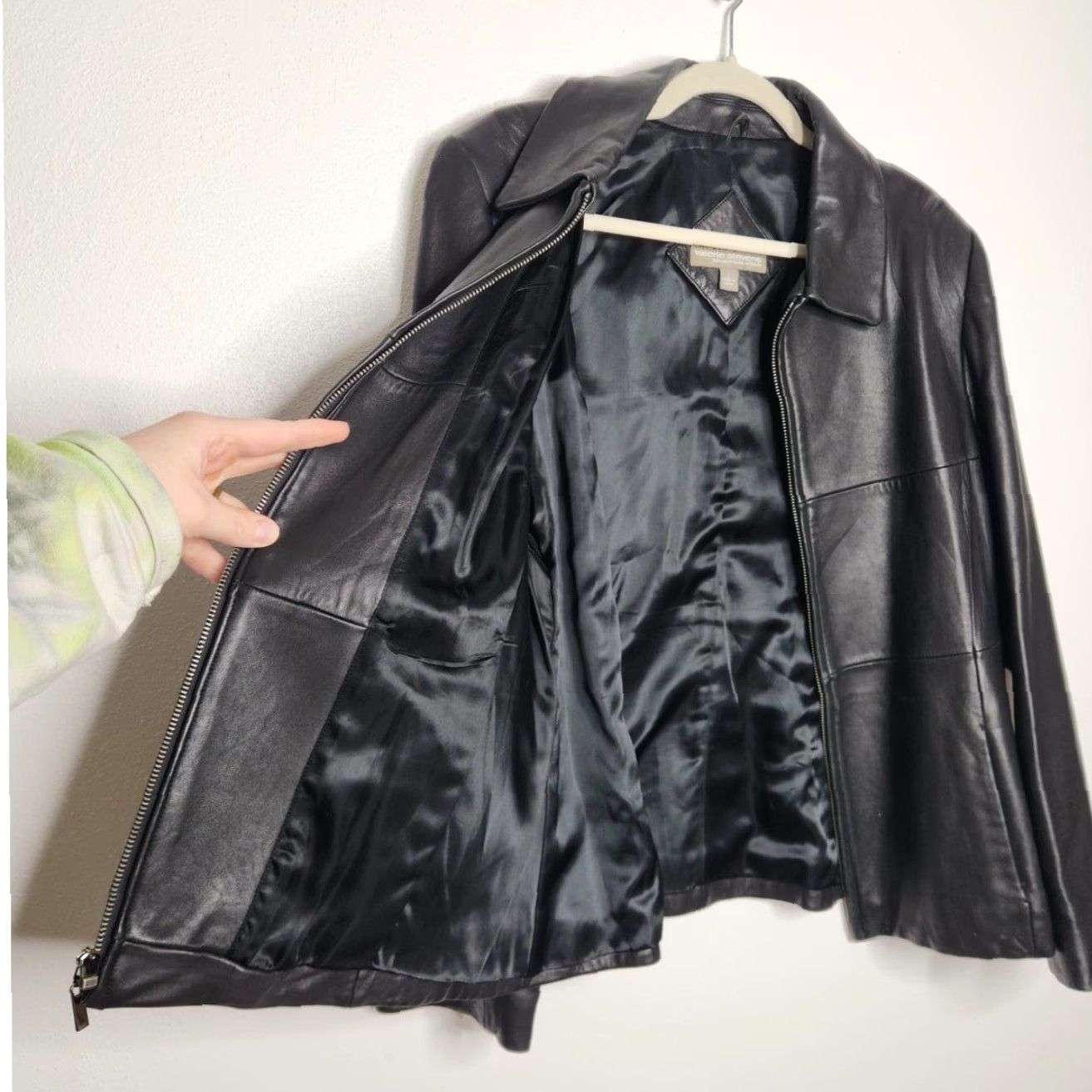 Vintage VINTAGE Valerie Stevens Leather Jacket Womens Large Biker HD Black Zip Jacket L Womens Leather Jacket Size L / US 10 / IT 46 - 5 Thumbnail