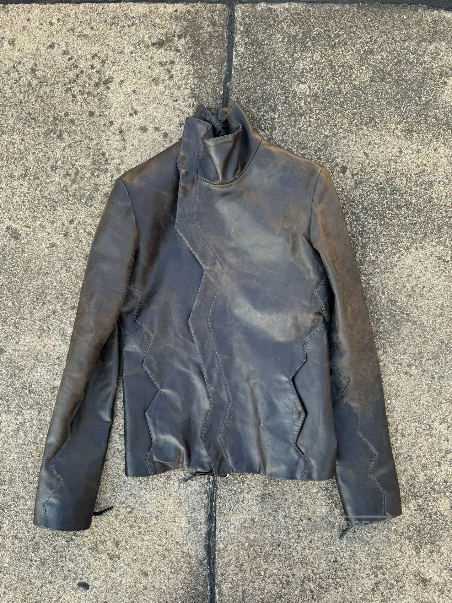 Carol Christian Poell Carol Christian Poell Crash Seam Leather Jacket. Size US S / EU 44-46 / 1 - 1 Thumbnail