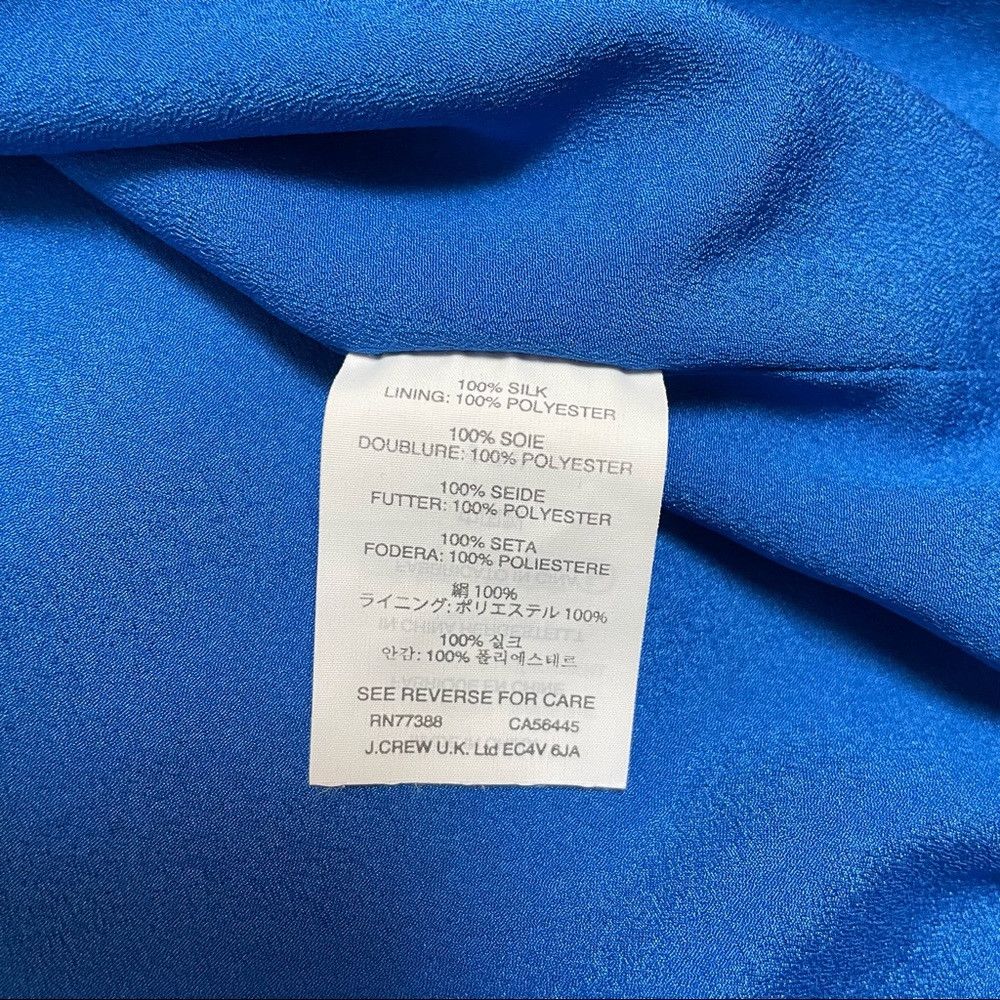 J.Crew J. Crew Silk Vintage Scarf Blue Dress Size 2 Size XS / US 0-2 / IT 36-38 - 8 Thumbnail