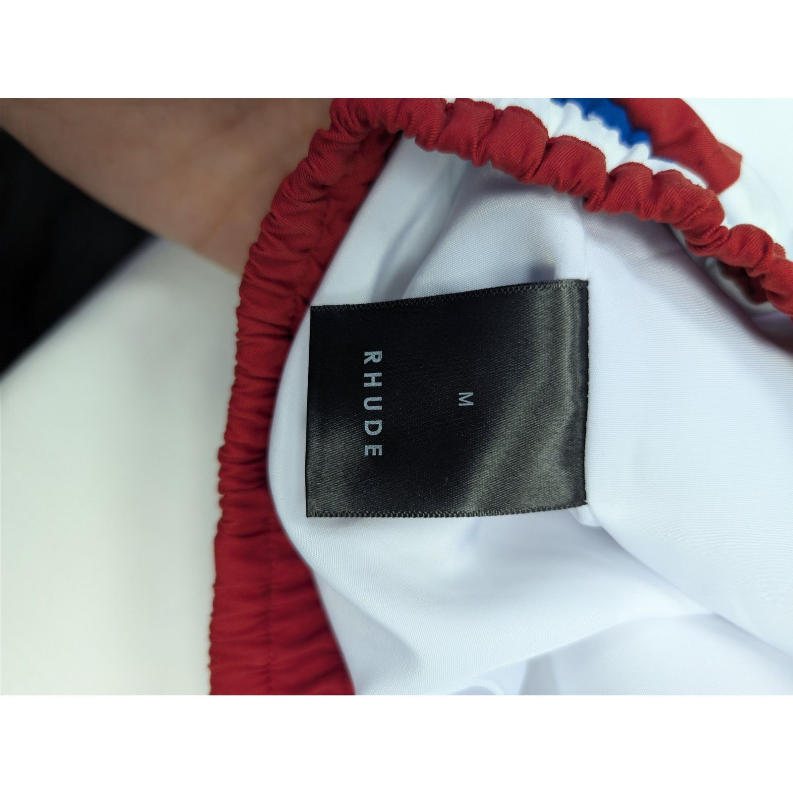 Rhude o1rshd1 CC20 Chevron Track Shorts in White/Blue/Red Size US 32 / EU 48 - 16 Thumbnail