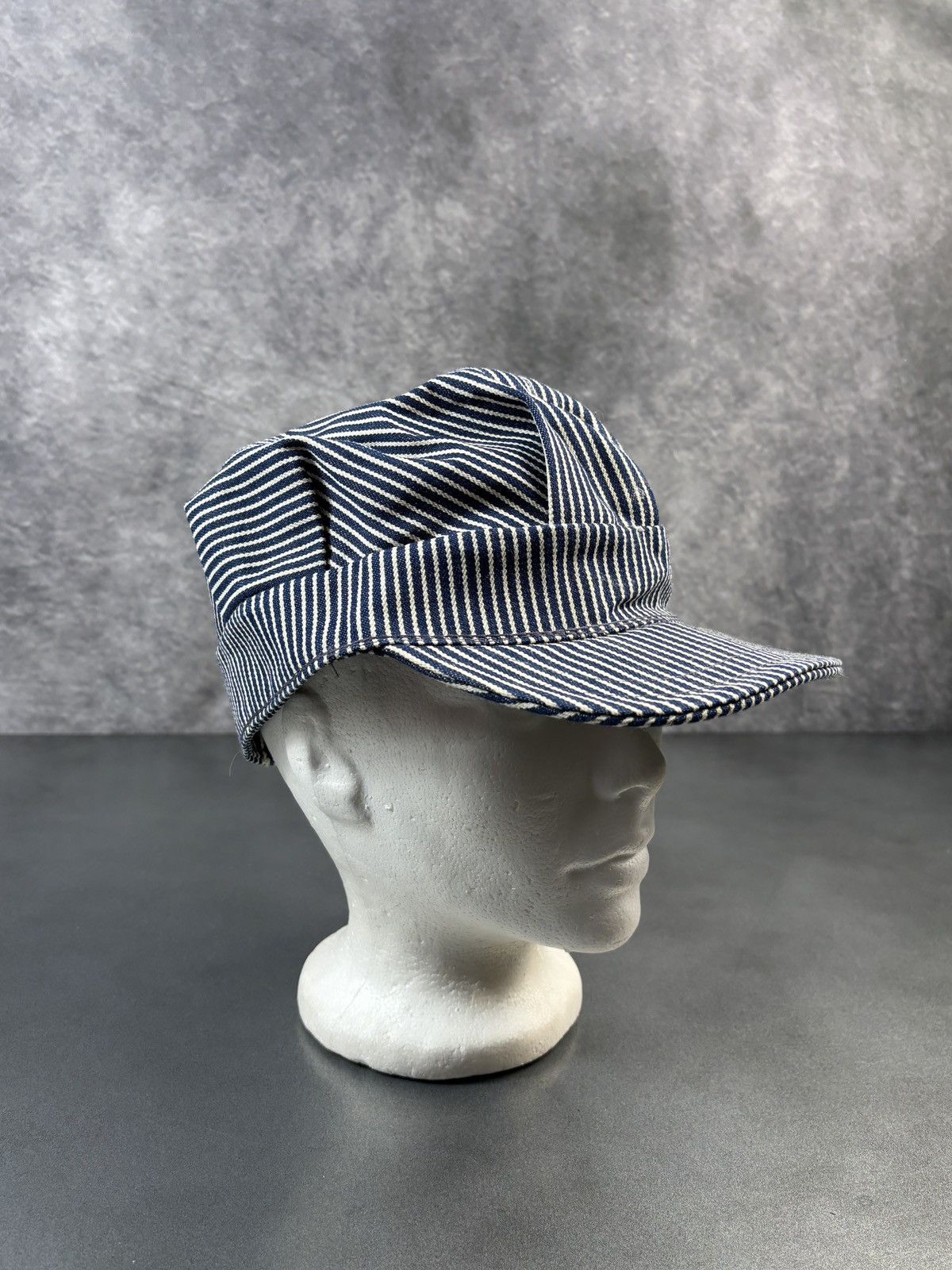 Vintage Vintage Hickory Stripe Hat Conductors Cap Engineer Snapback Size ONE SIZE - 14 Thumbnail