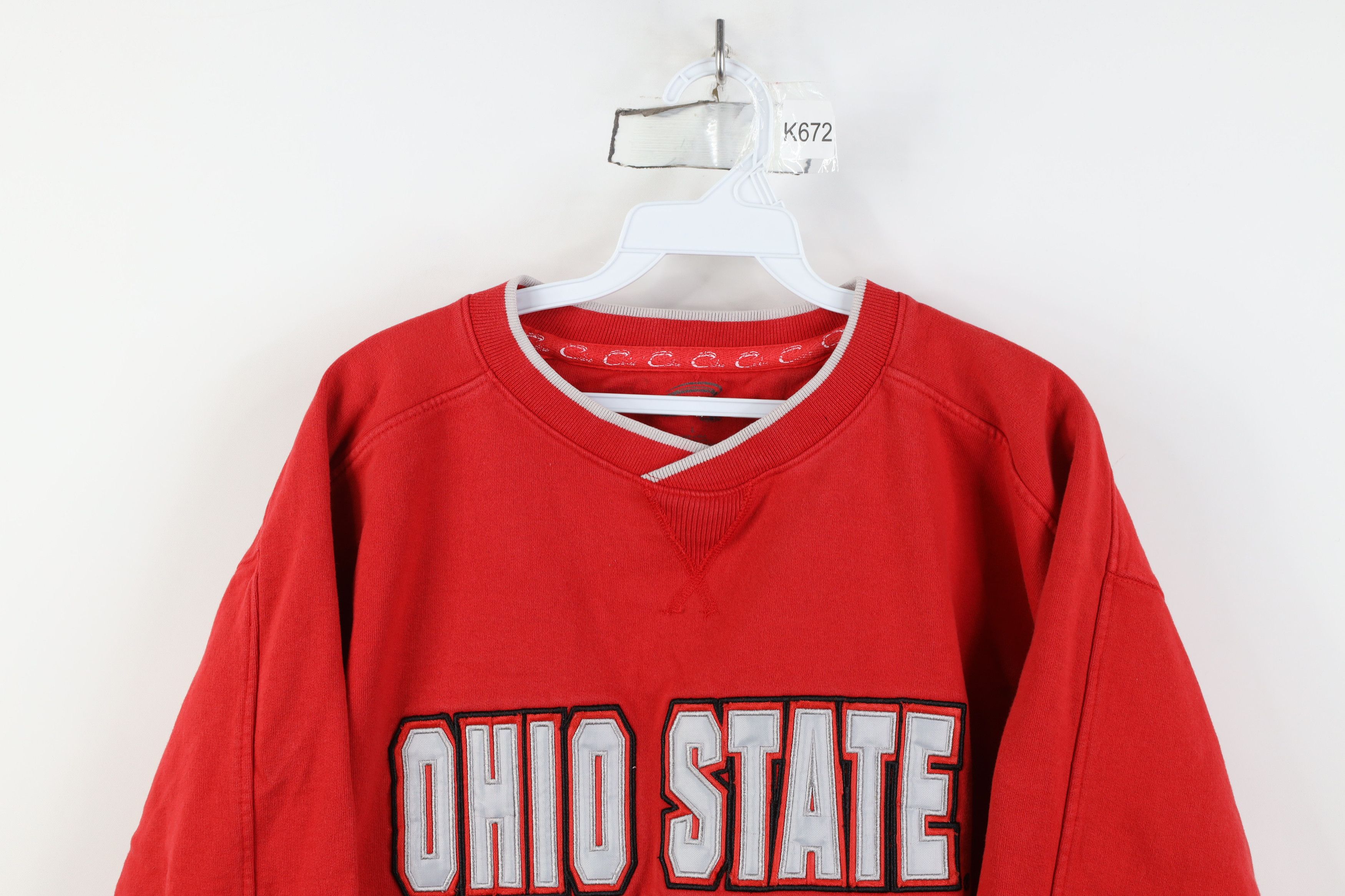 Vintage Vintage 90s Y2K Ohio State University Sweatshirt Red Size US L / EU 52-54 / 3 - 2 Thumbnail