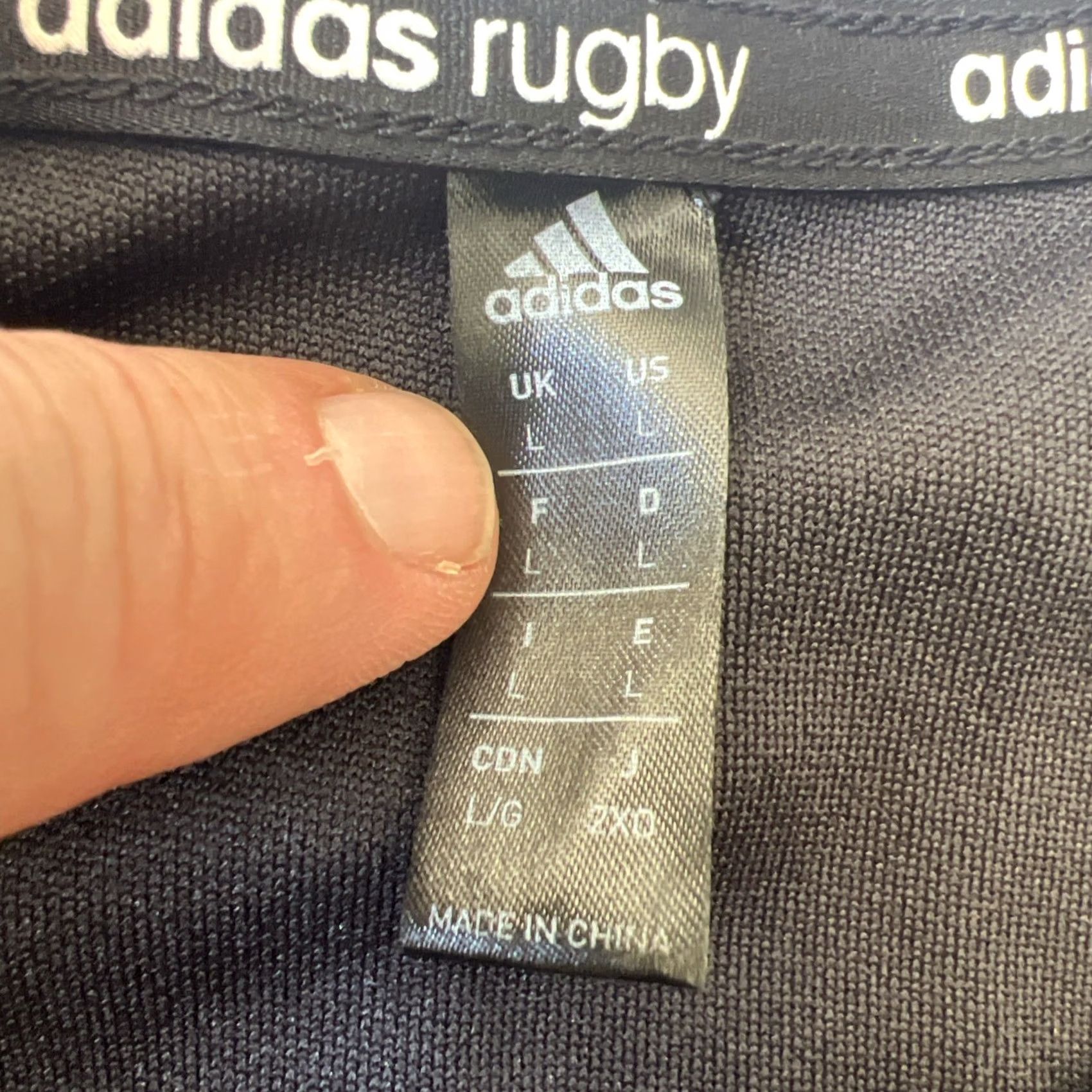 Adidas VINTAGE Adidas Polo Shirt Ladies Black Large Rugby Club Logo Limited Edition Double-Sided Size L / US 10 / IT 46 - 7 Thumbnail
