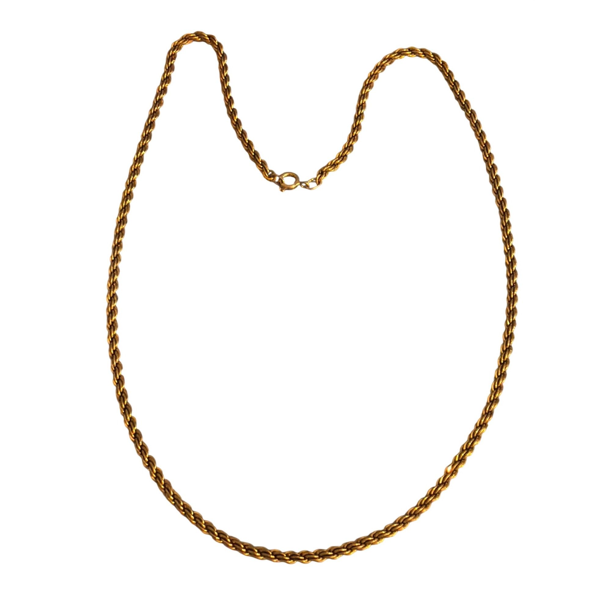 Other Vintage Gold Tone Rope Chain Necklace Lobster Clasp 18" Laye Size ONE SIZE - 3 Thumbnail