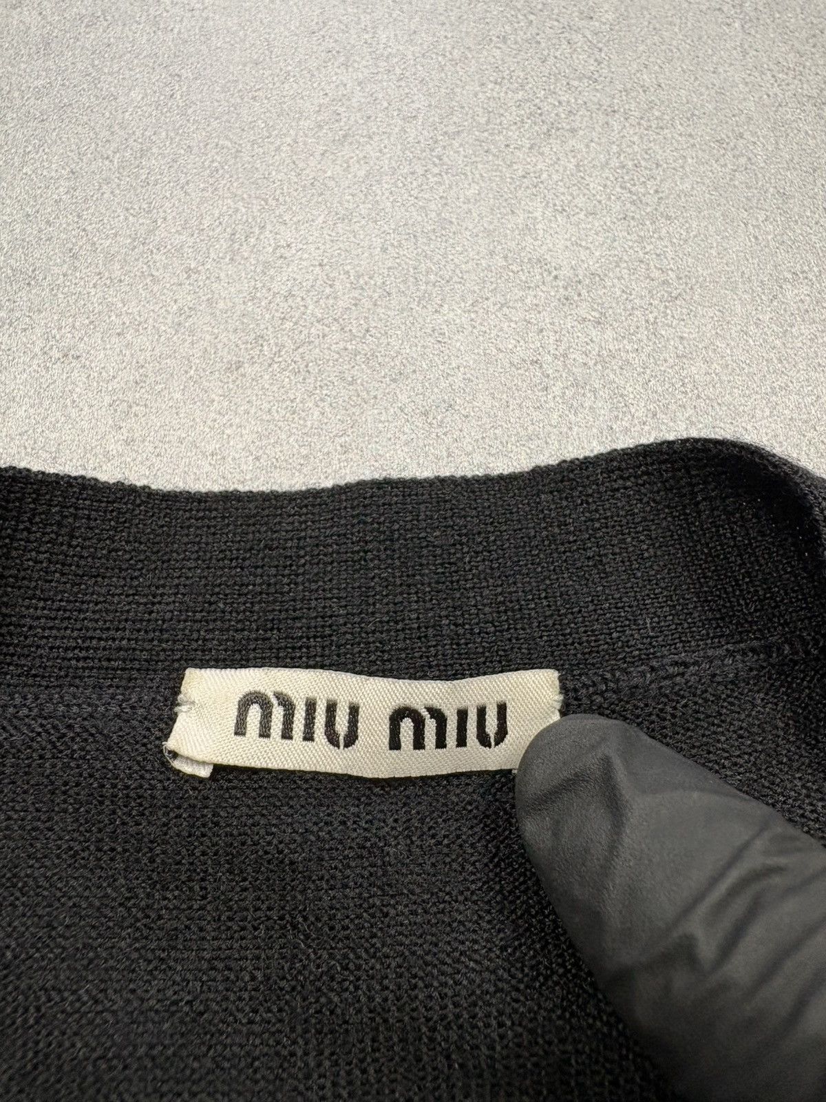 Miu Miu Miu Miu SS21 Button-Up Virgin Wool Silk Cardigan Black 42 Size M / US 6-8 / IT 42-44 - 12 Thumbnail