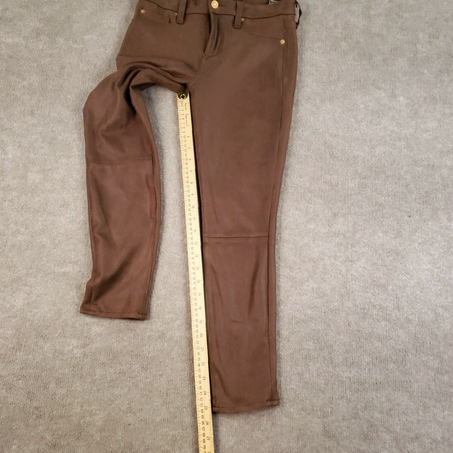 7 For All Mankind 7 For All Mankind Leggings Pants Womens Size 26 Brown Faux Suede Leather Ankle Shirt? Size 26" / US 2 / IT 38 - 2 Thumbnail
