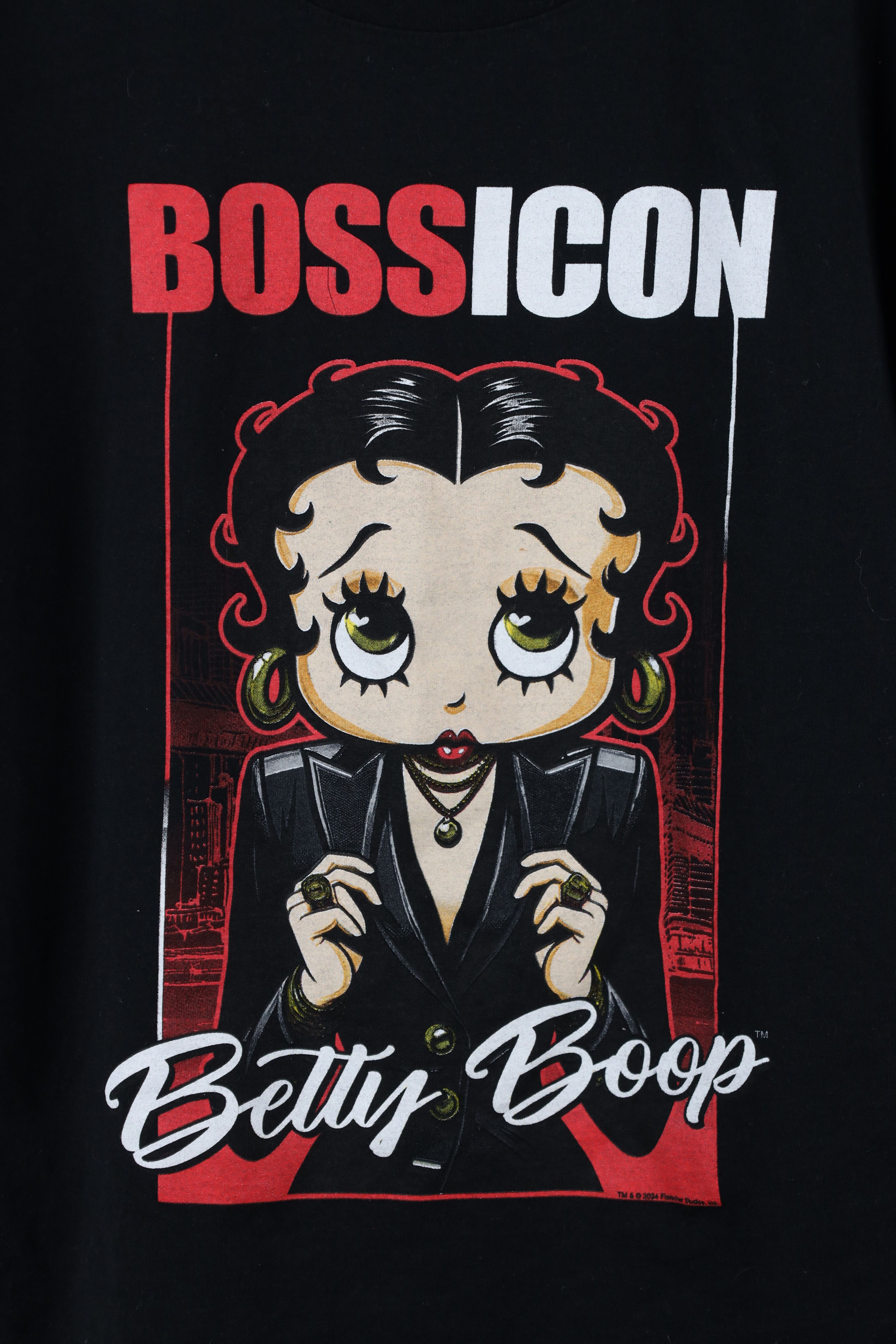 Vintage Y2K Betty Boop Spell Boss Icon Short Sleeve T-Shirt Black Size L / US 10 / IT 46 - 4 Thumbnail