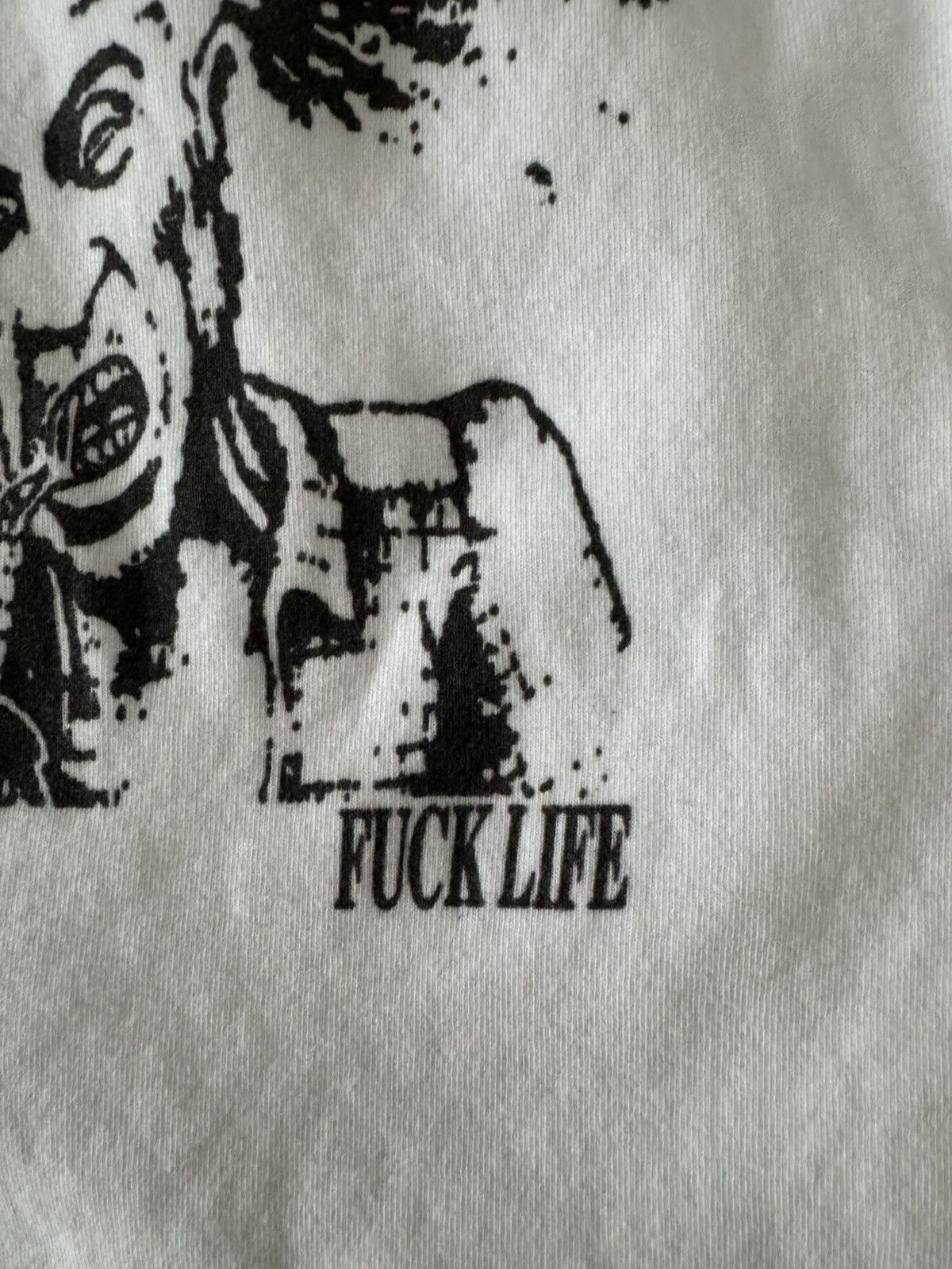 Death Grips × Praying havoc cult NEGLECT tank fuck life living to die shirt crop Size ONE SIZE - 4 Thumbnail