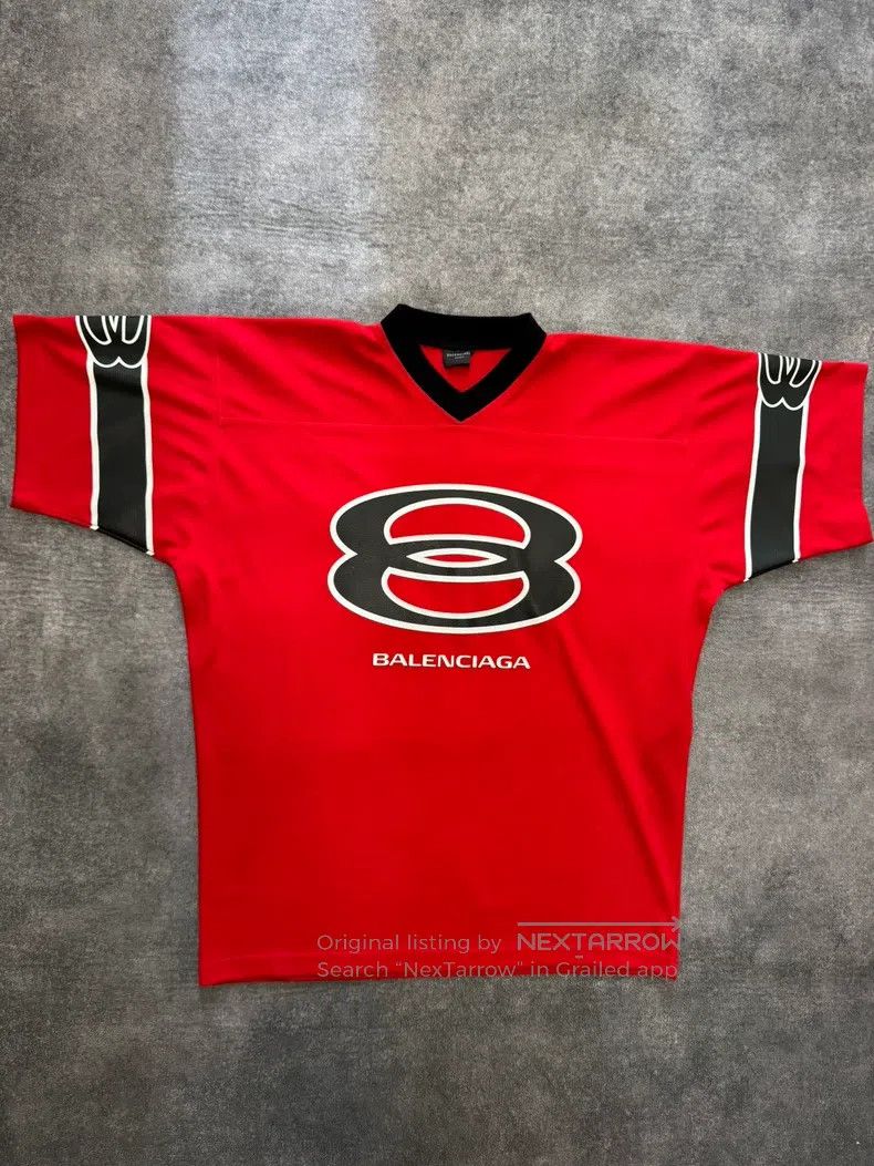Balenciaga Balenciaga Double Ring Rugby 25 Short Sleeve Size US S / EU 44-46 / 1 - 2 Thumbnail