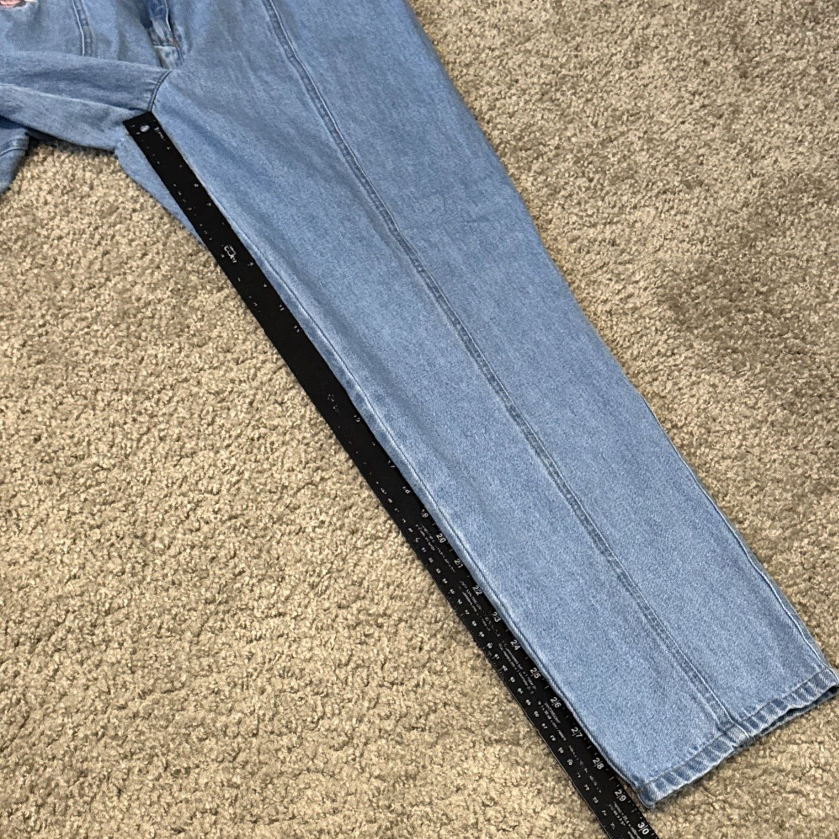 Vintage VINTAGE 80s Butterfly Embroidered Together! Brand Women’s Jeans Straight Blue 30x30 Womens Size 36" / US 14 / IT 50 - 6 Thumbnail