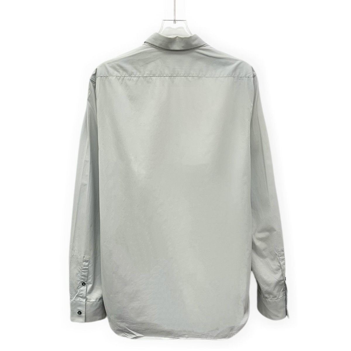 Calvin Klein Calvin Klein Grey Cotton Collared Long Sleeve Shirt Size US M / EU 48-50 / 2 - 2 Thumbnail