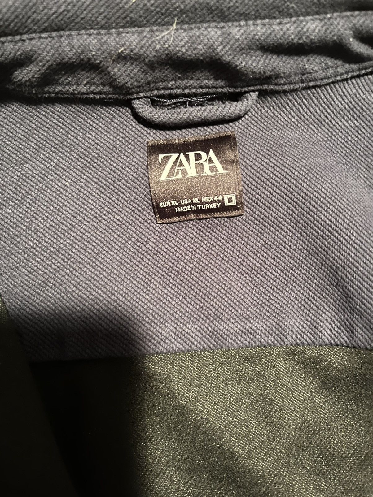 Zara Zara Cotton jacket XL Navy Military Style Size US XL / EU 56 / 4 - 2 Thumbnail
