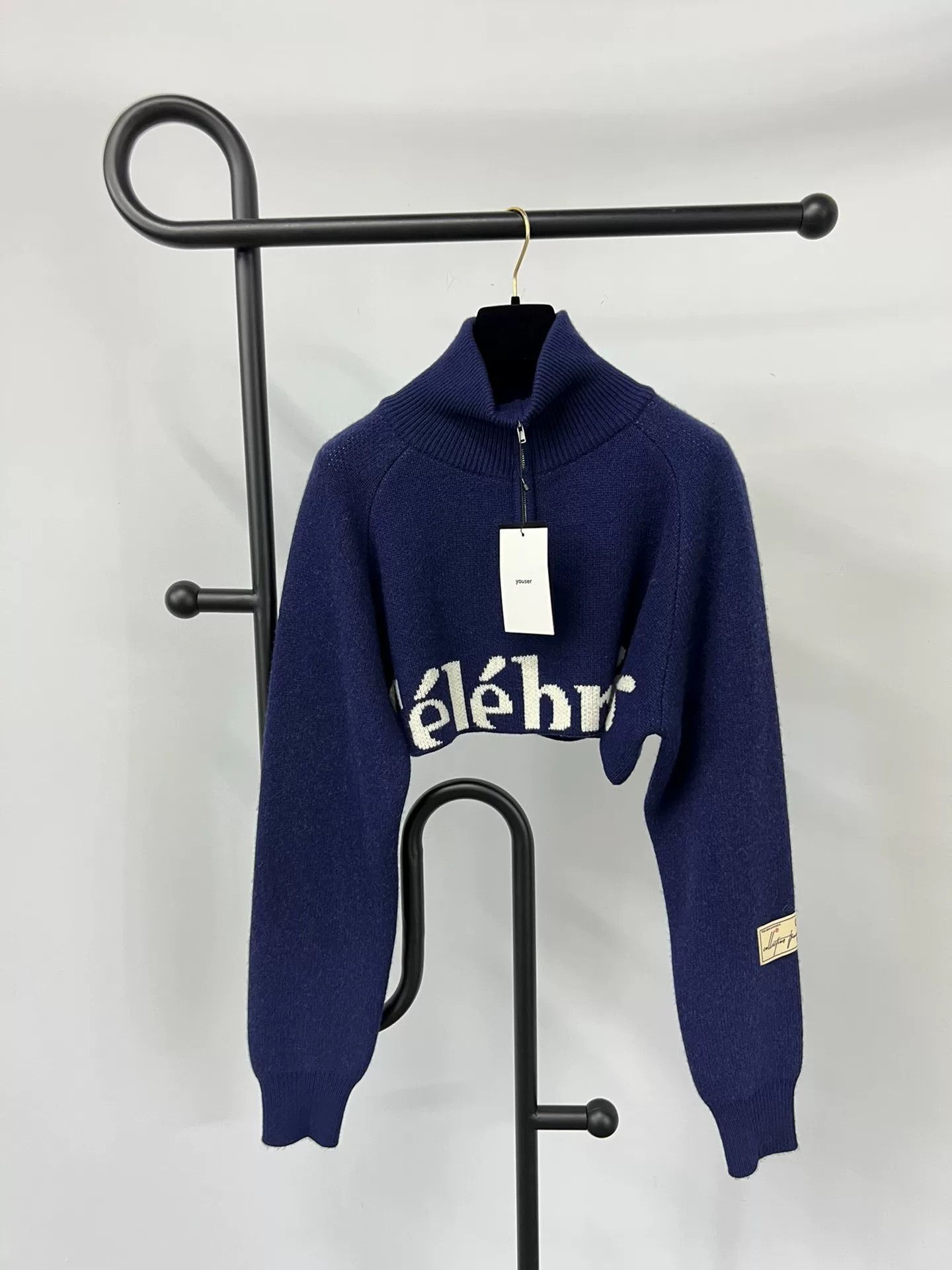 Other YOUSER Short Letter Print Zip Knit Sweater Size US M / EU 48-50 / 2 - 1 Thumbnail