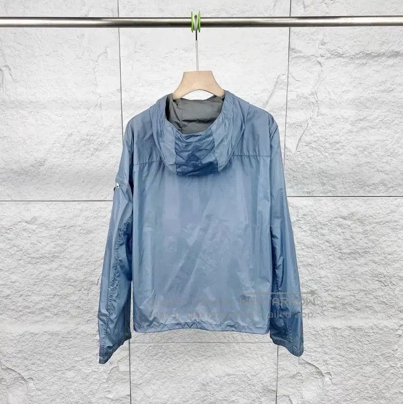 Prada Prada Blue Cotton Men's Jacket. Size US M / EU 48-50 / 2 - 2 Thumbnail